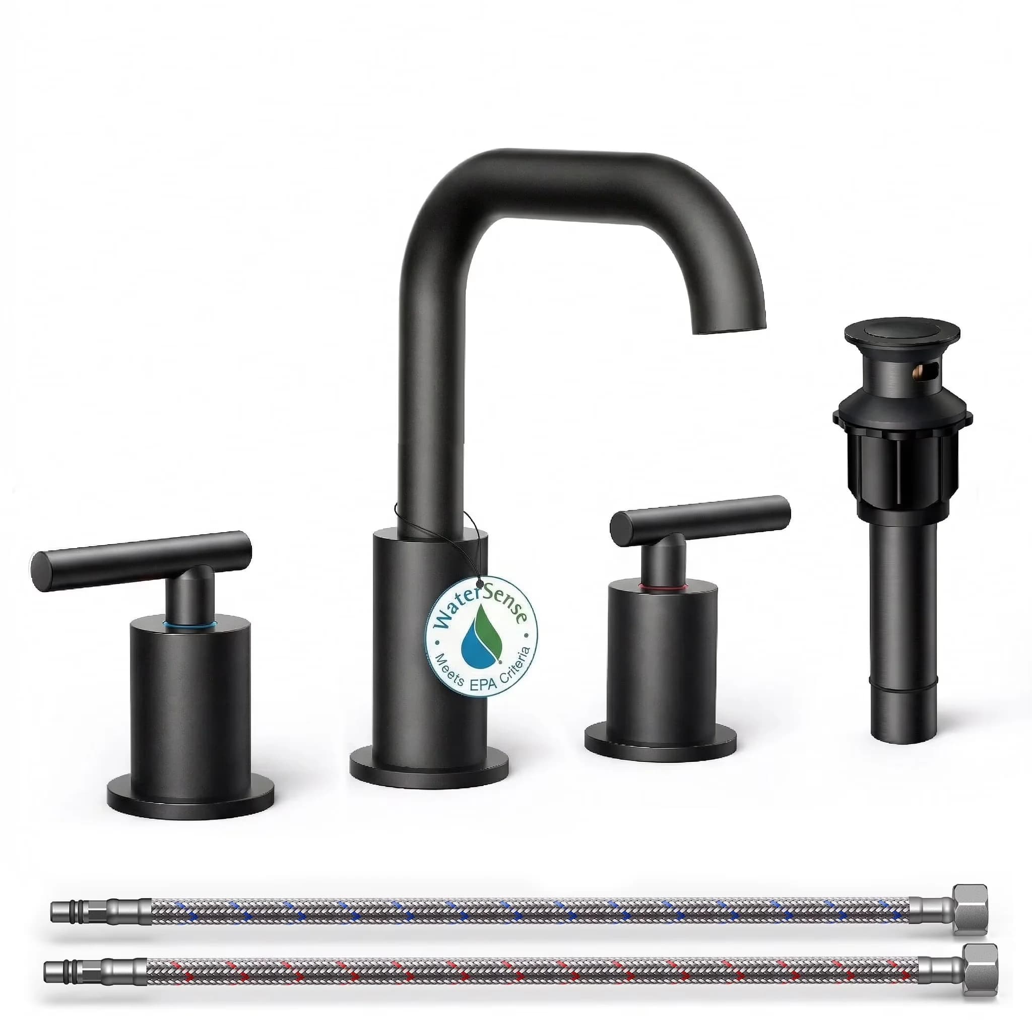 Sleek Plumbing with Anti Fog, Adjustable Temperature - Sus304 Stainless Steel Black Model 1FDE2B