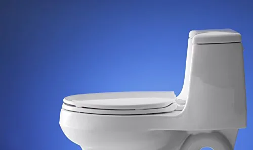 Reliable Toilet Seats And Lid with Quick Release, White - Plastic Brevia Model 1020AF