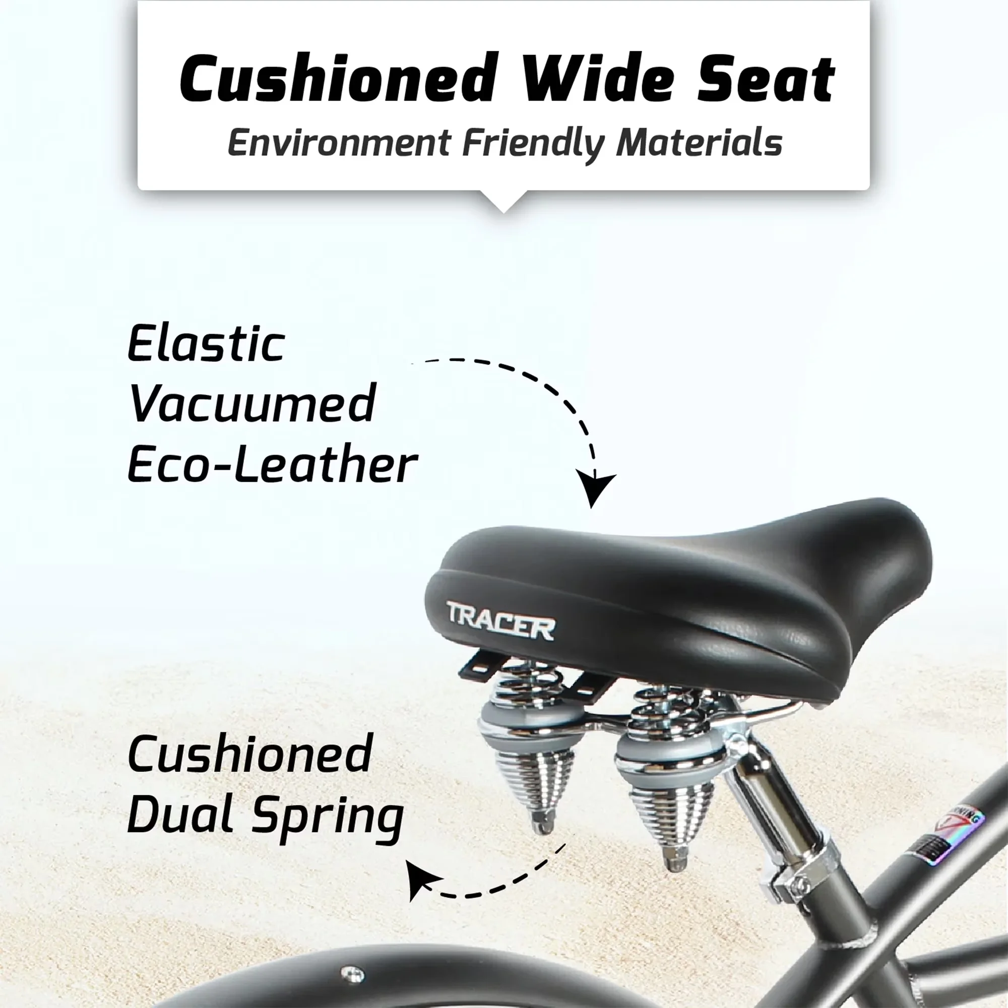 Cruiser Bike Sleek with Matte Grey - Gray 26 Inch - Premium Collection Model D01F40