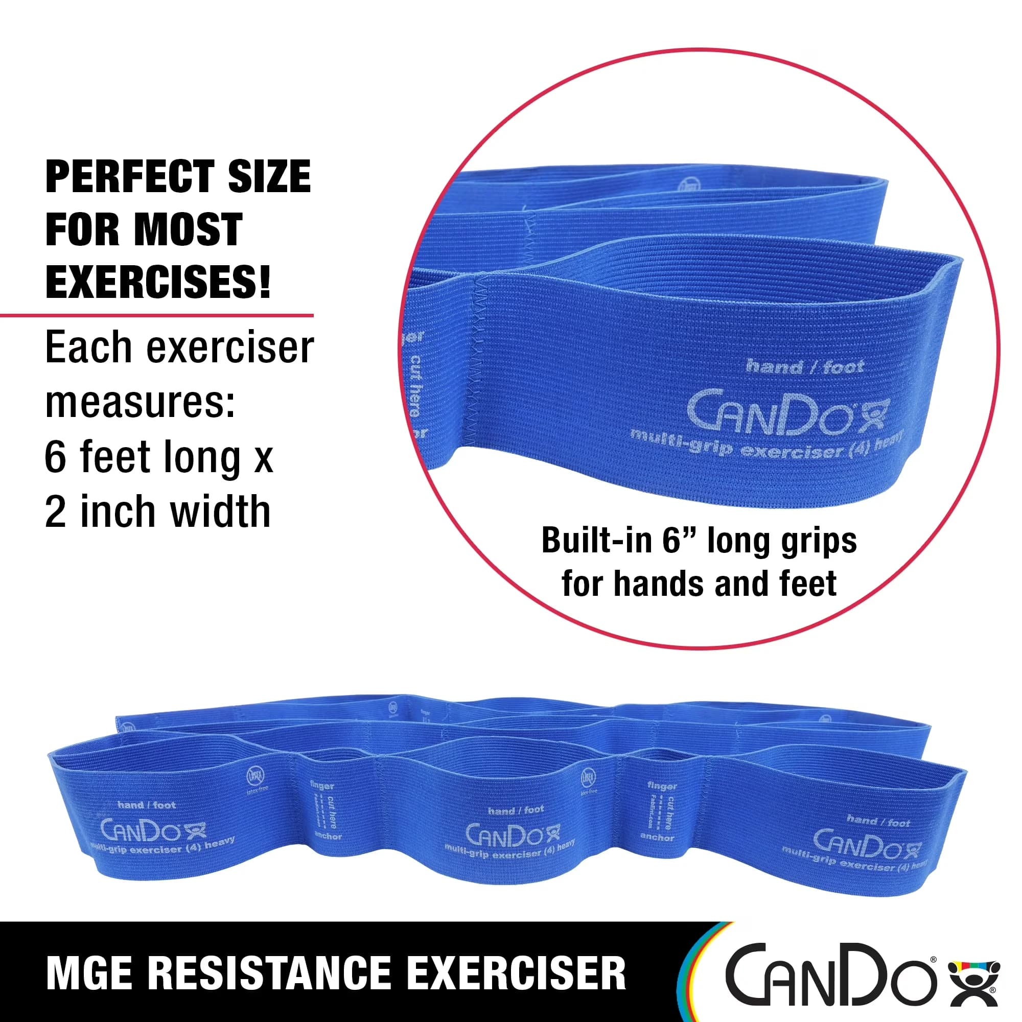 Versatile Home Gym Accessory with Hand and Foot Loops - Pvc (Polyvinyl Chloride) Blue Model ED6E80