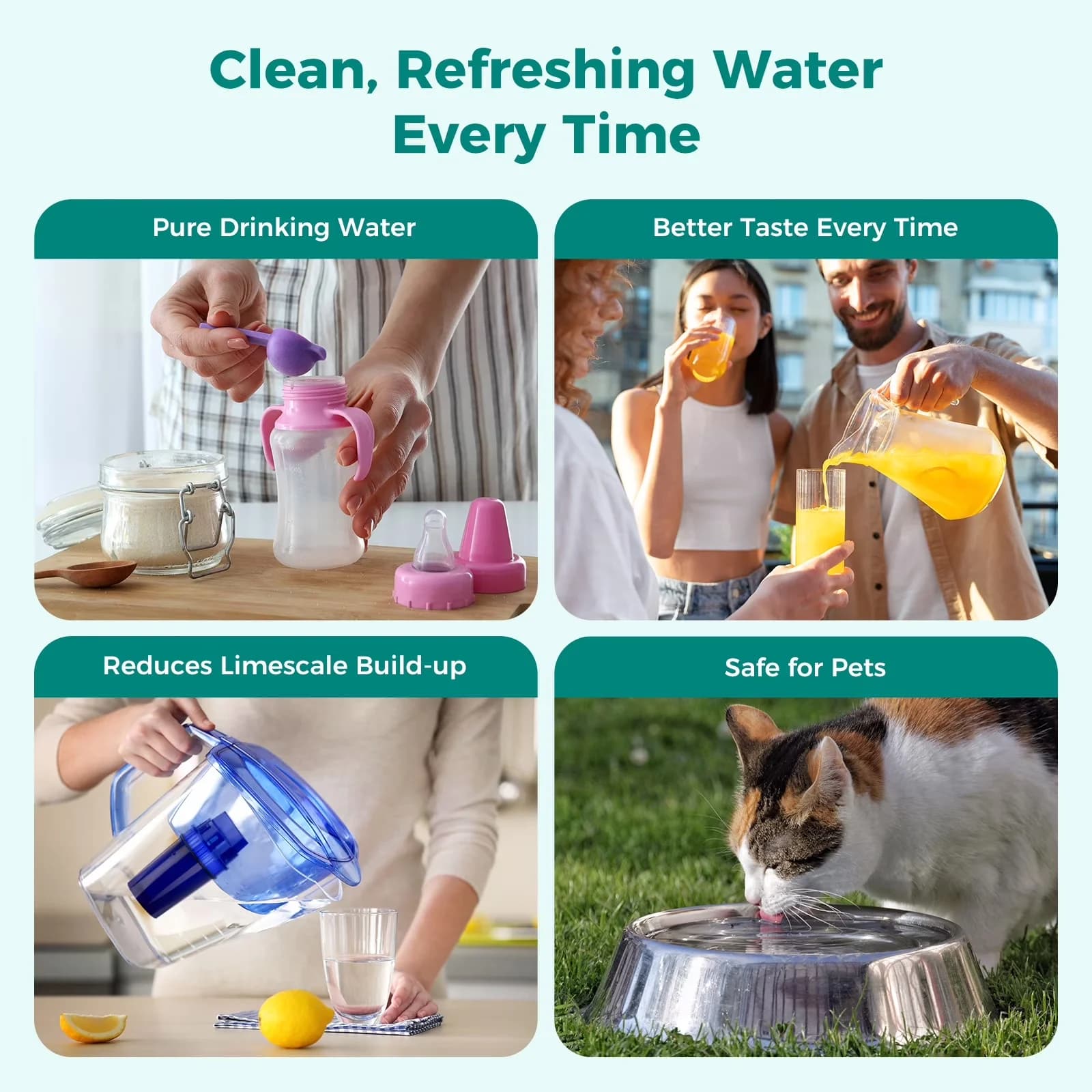 Premium Water Filtration with Alarm, NSF Certified, 4-Pack Filter Replacement - Model 498A51