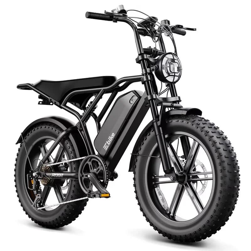 Versatile Electric Bike with 750W, 48V, Adjustable Speed - Black - Commercial Quality Model CFFECA