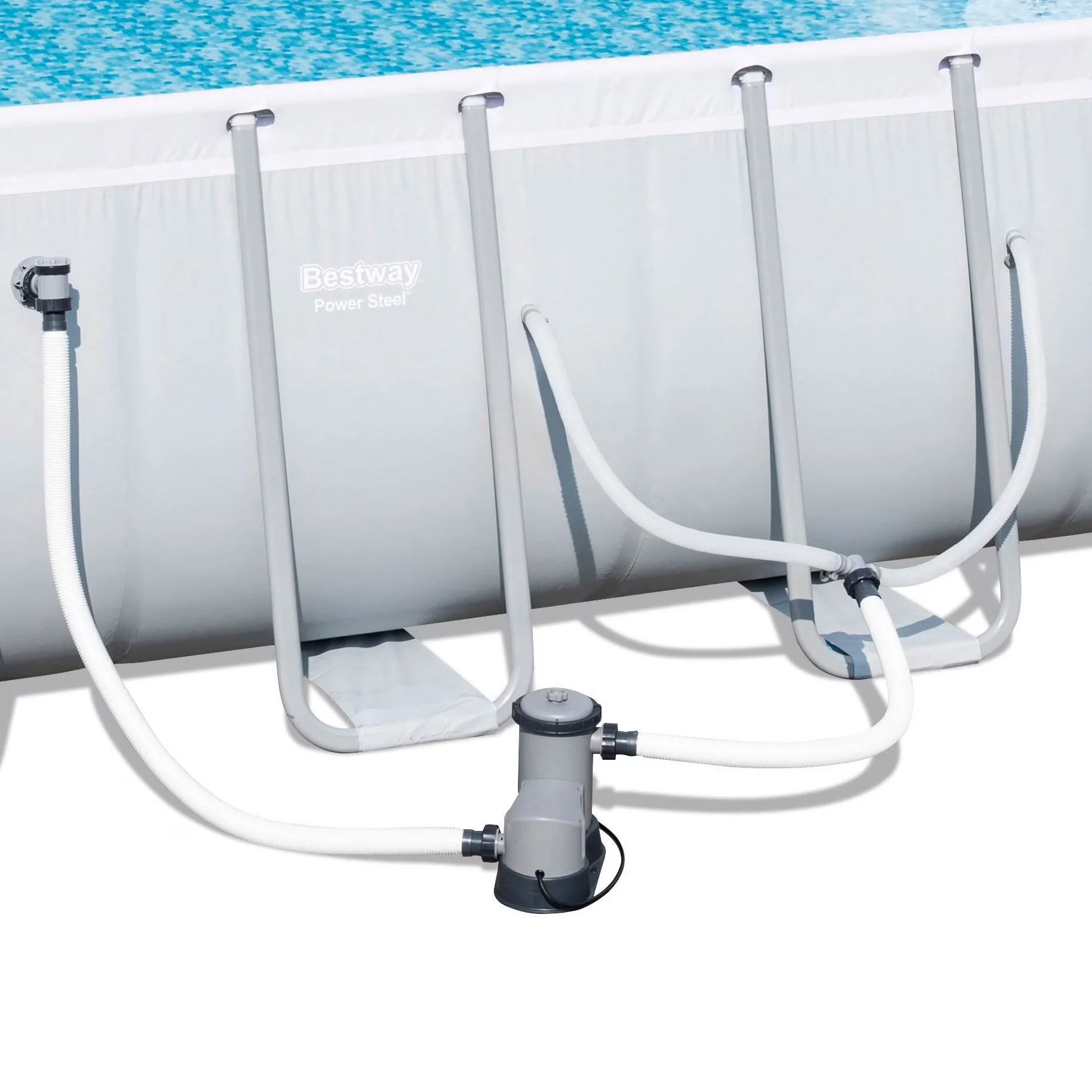 Above Ground Pool Classic with Corrosion Resistant, Corrosion-resistant metal frames - Gray Model A459C5
