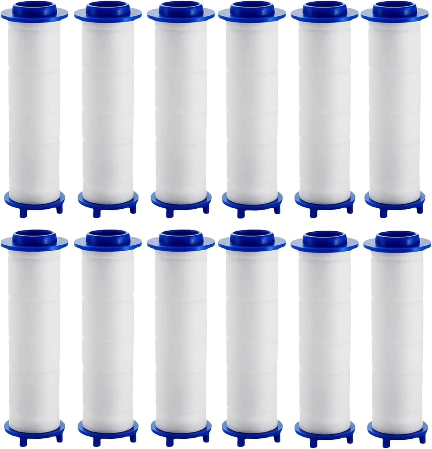 Shower Head Durable with Easy Installation, 12Pcs Drivse Showerhead Filters, 2.95Inch Ion Drops Filters - Silver Pp Cotton, Plastic Model 7D9349