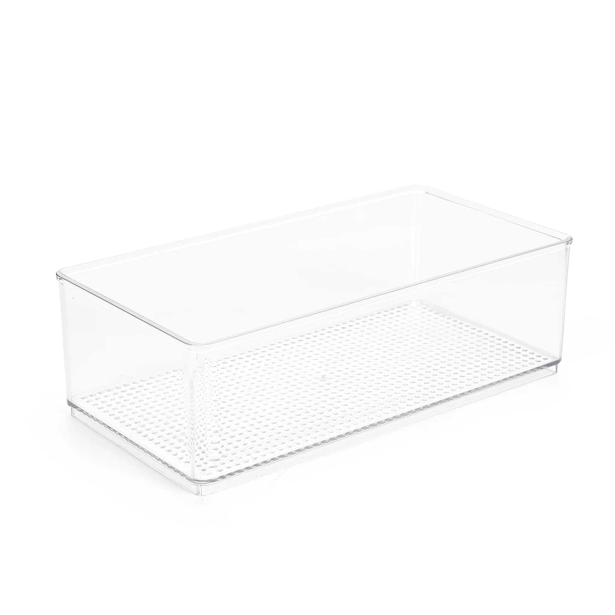 Innovative Garage Storage Supply with Stackable, Large Clear Plastic Organizer Bin - Plastic Clear for Bathroom Model 73787D
