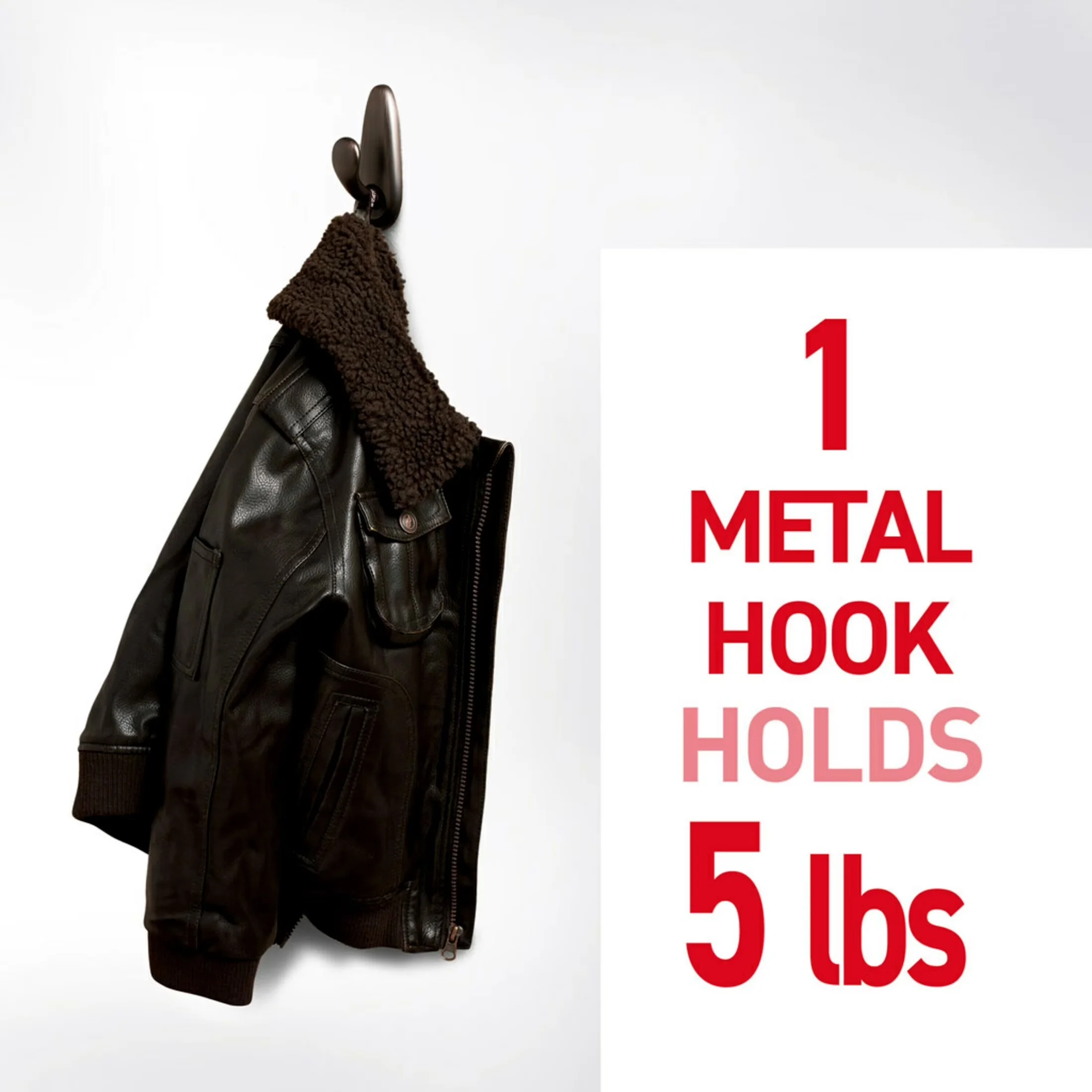 Classic Damage-Free Hanging with Wall-Mountable, Easy Installation - Silver Metal Model 748F32
