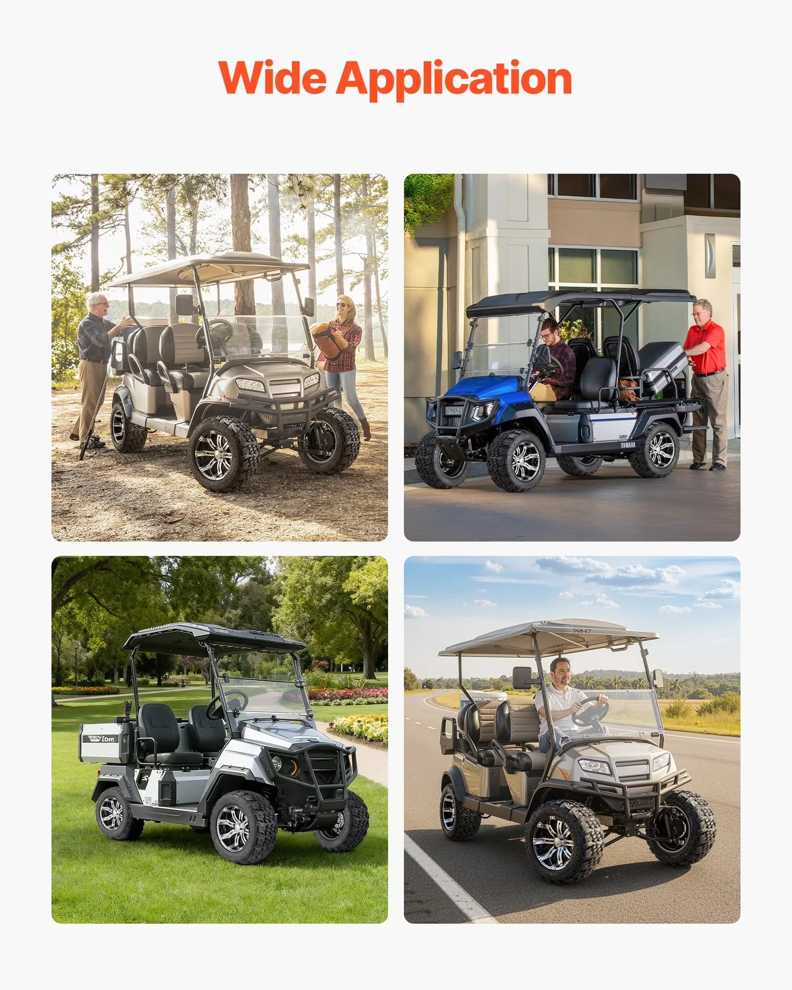 Compact Golf Cart Tire with All-Weather, Durable Construction, Smooth - 20x10-12 Model 4B17B7