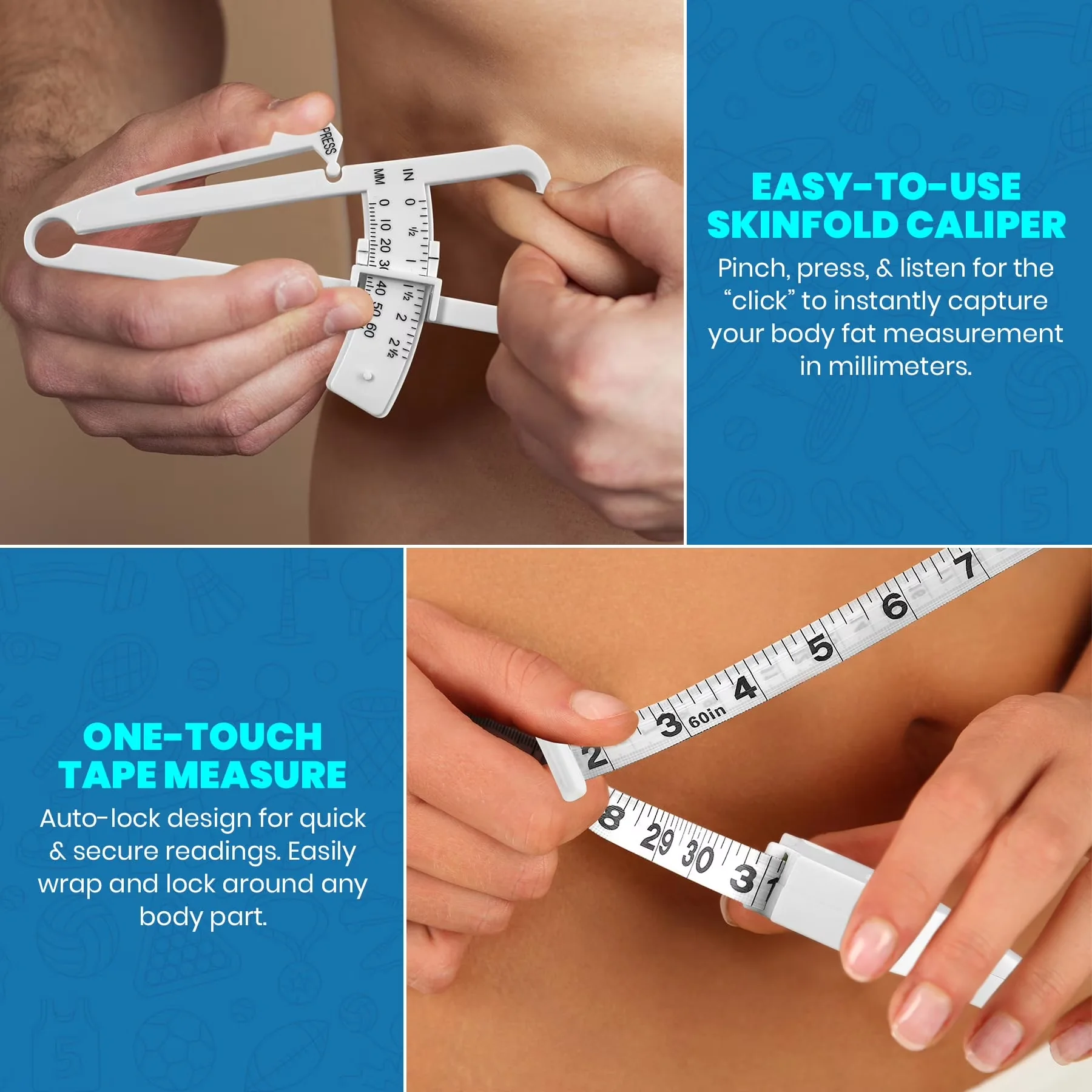 Measuring Layout Modern with Handheld, 1 Pack, White - White - Commercial Quality Model 75BCA6