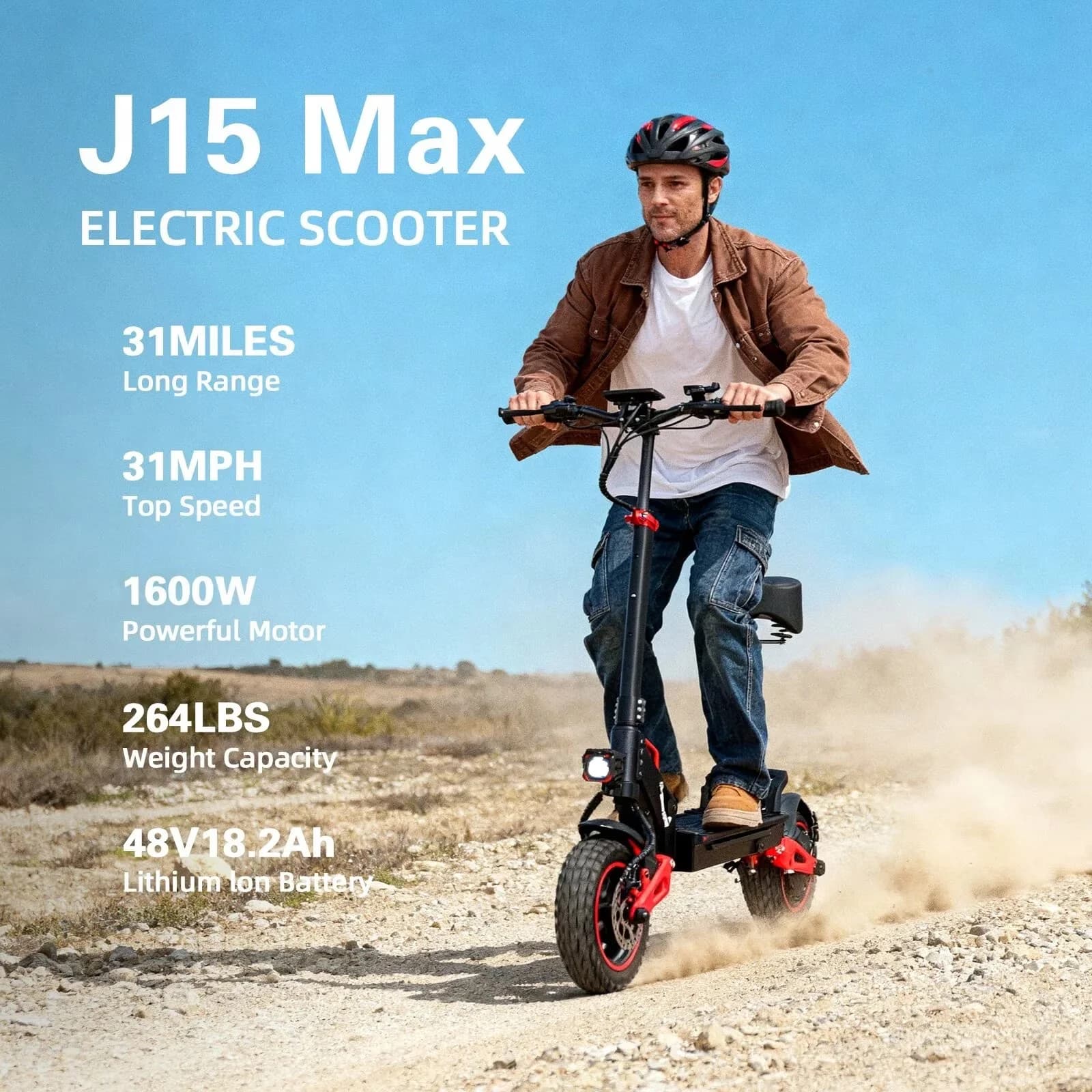 Innovative Scooter with 1600W, 48V, Foldable - Freeboy J15 Max Aluminum Alloy Model CC5D97