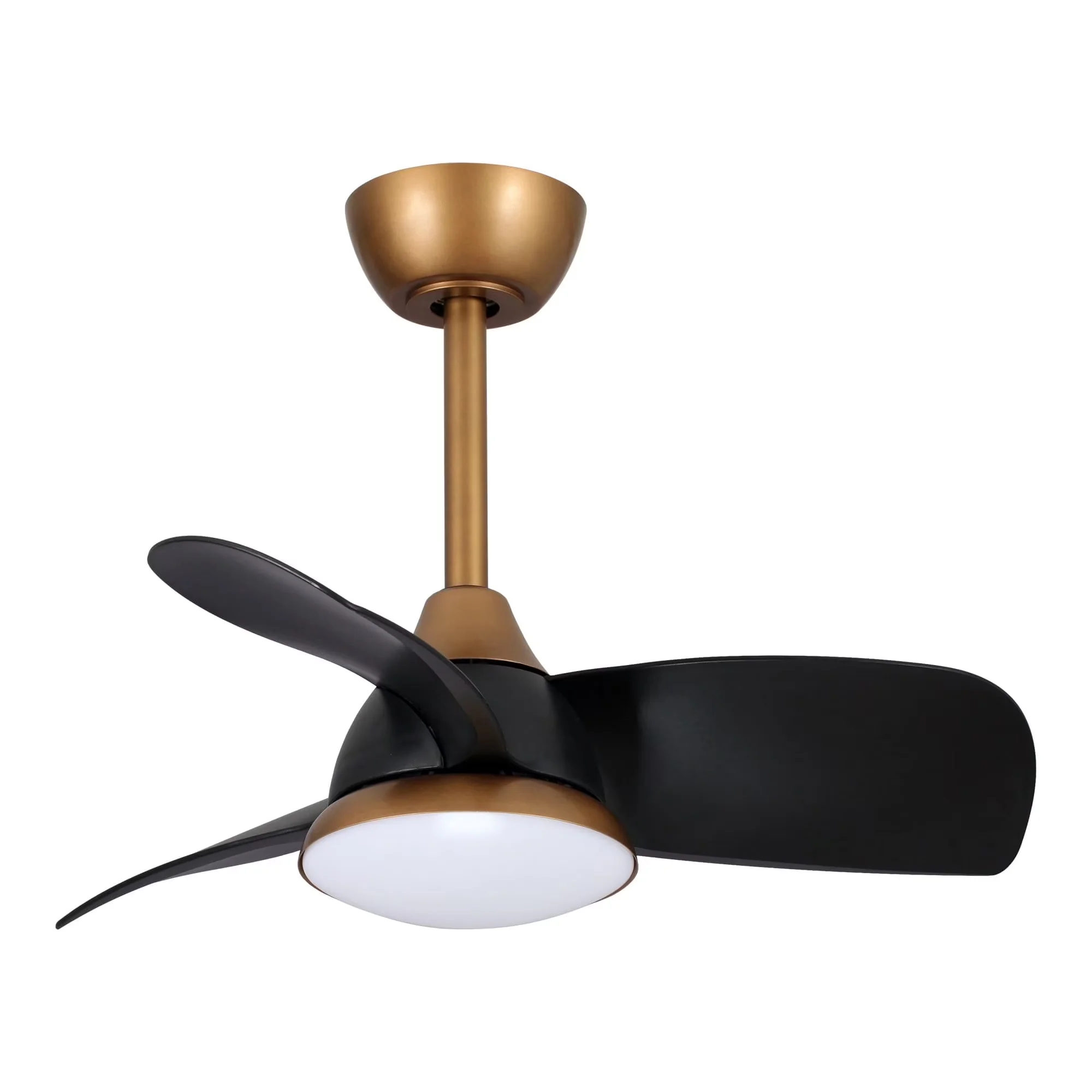 Reliable Ceiling Fan with LED, Reverse Airflow, 28 inch Modern Black LED - Acrylic Black Model 7256B7