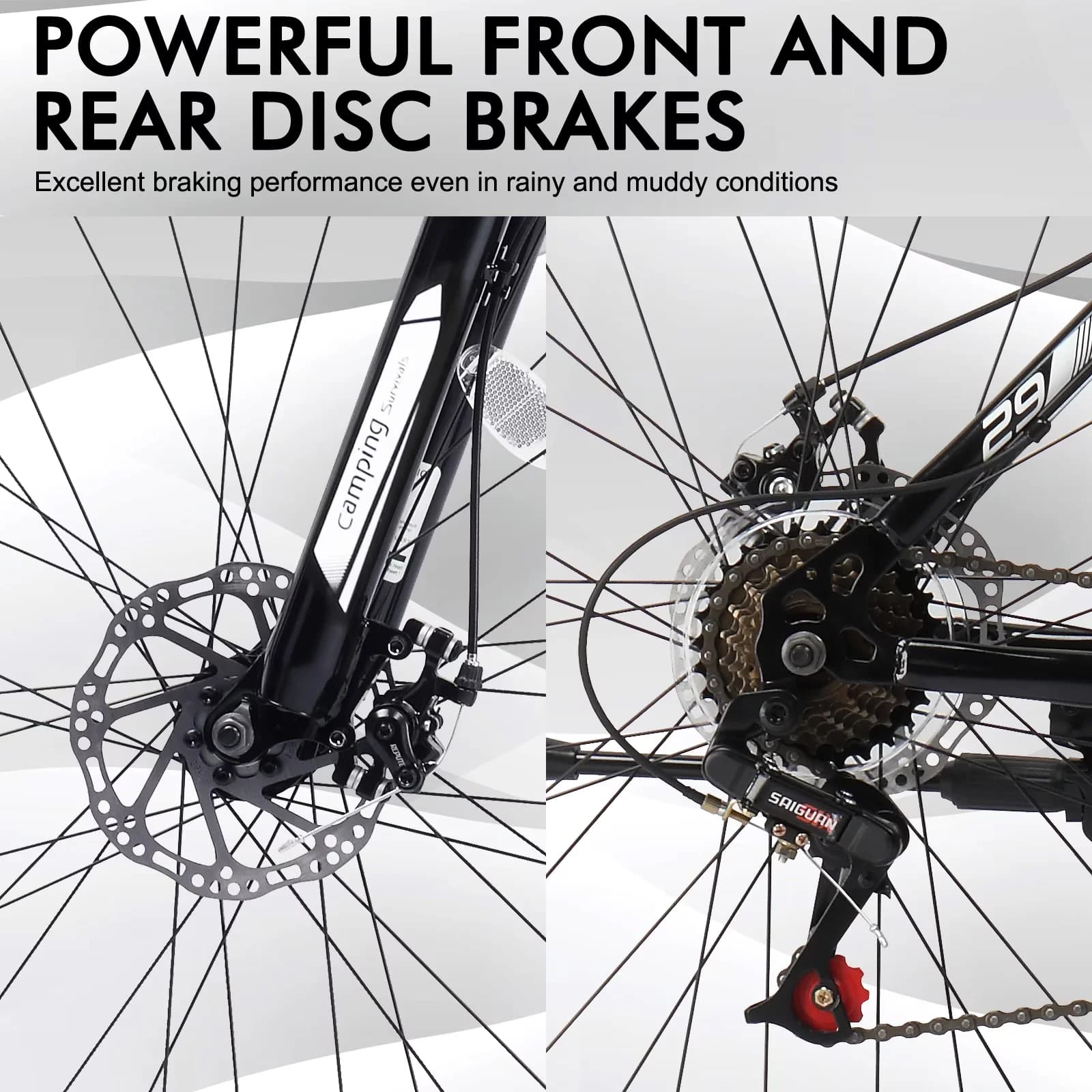Sleek Mountain Bike with Adjustable Height, Adjustable Speed, Lightweight - Silver Model 0BB928
