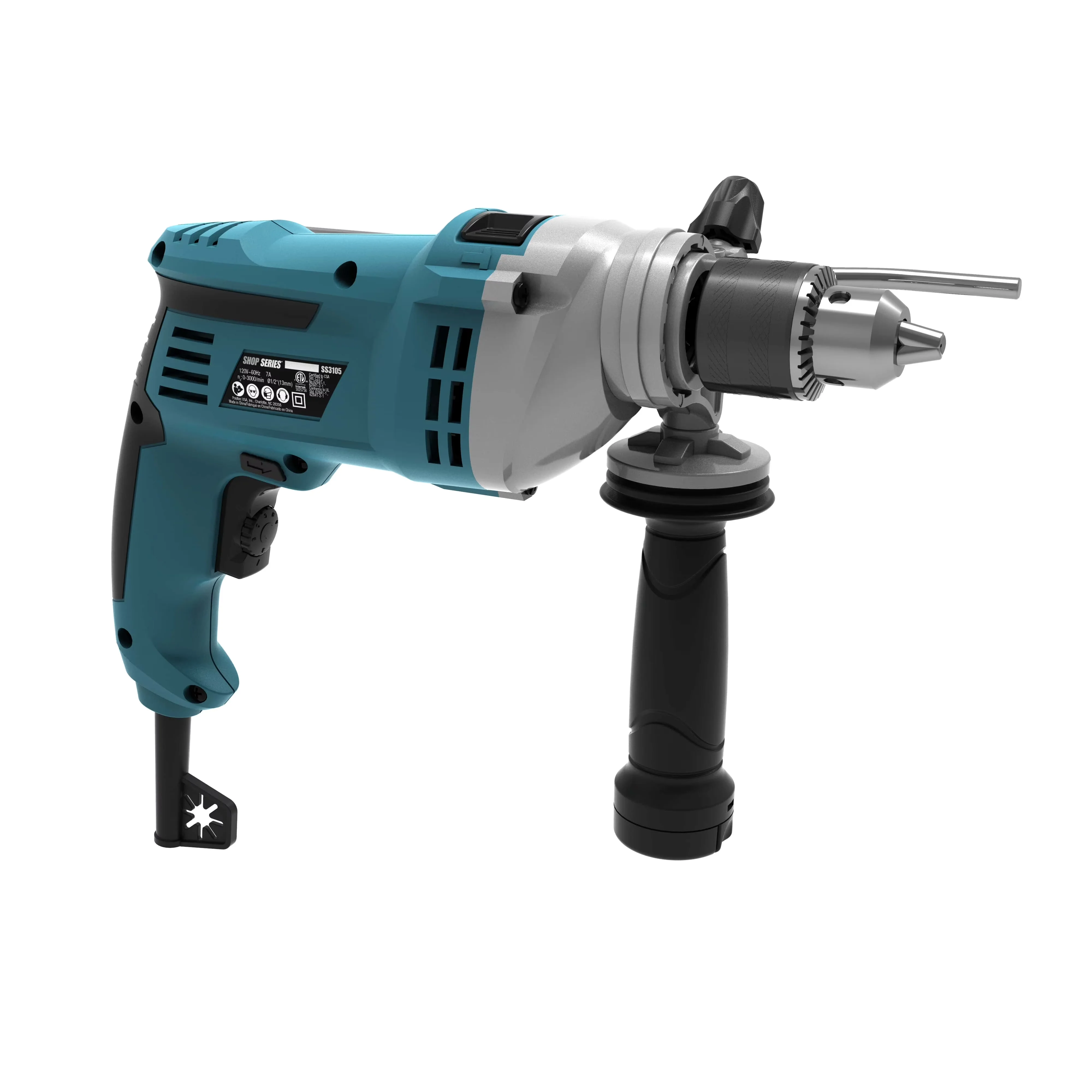 Drills Driver Modern with Power input: 7 amp, Size: 1/2 inch, No-load speed: 0-2,800 rpm - 1/2 inch Model E14B92