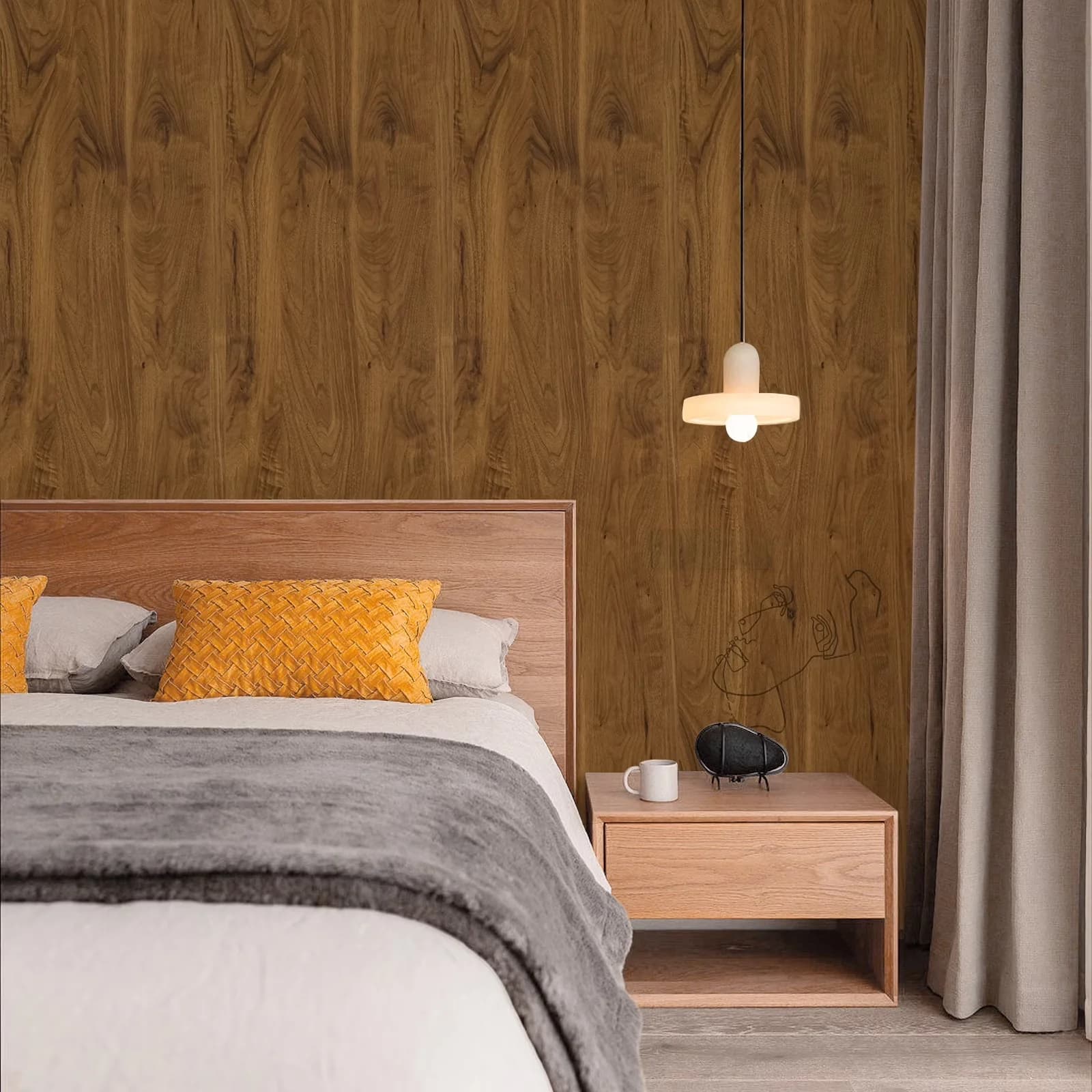 Classic Wallpaper Wall Decals Wall Covering with Removable, Waterproof - Pvc Brown Model D91092