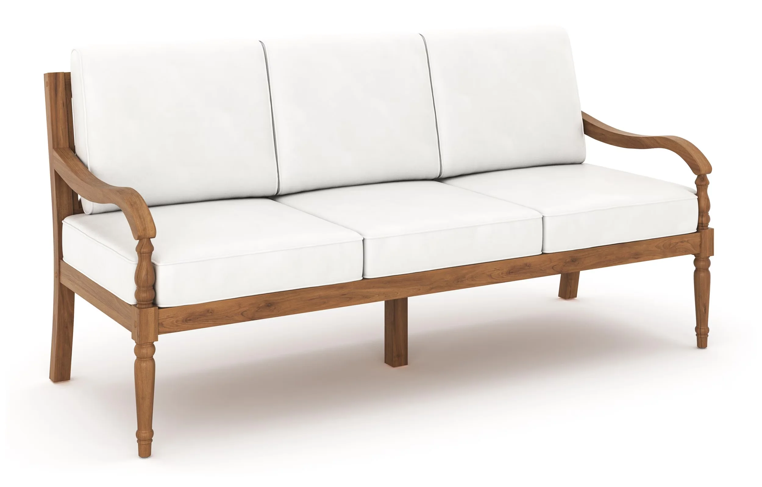 Efficient Outdoor Sofas Sectional with Water-Resistant, Weather-Resistant, Traditional - Off-White Wood Model A727A5