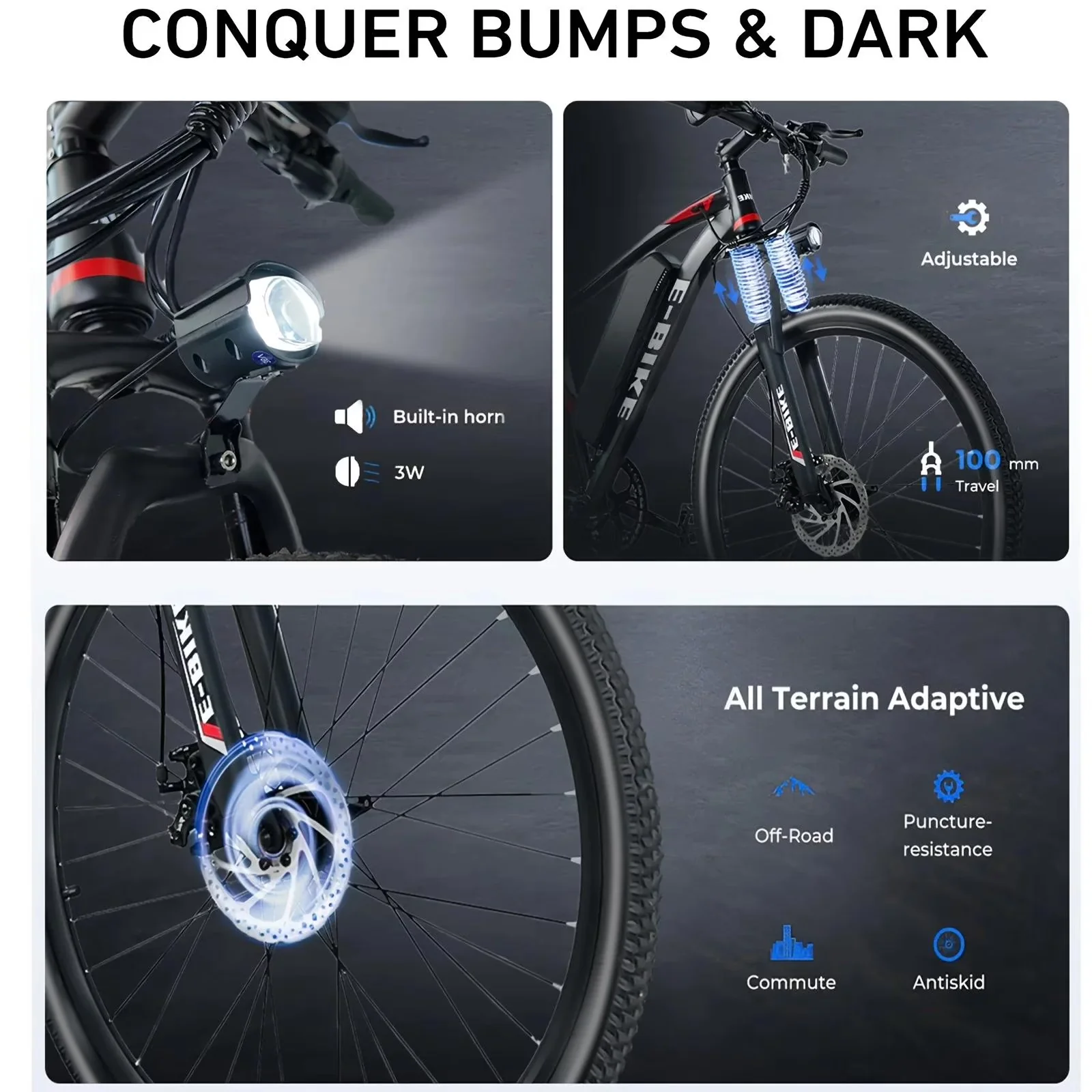 Electric Bike Versatile with Battery, 750W, Adjustable Speed - Ergonomic Design Model D1CF52