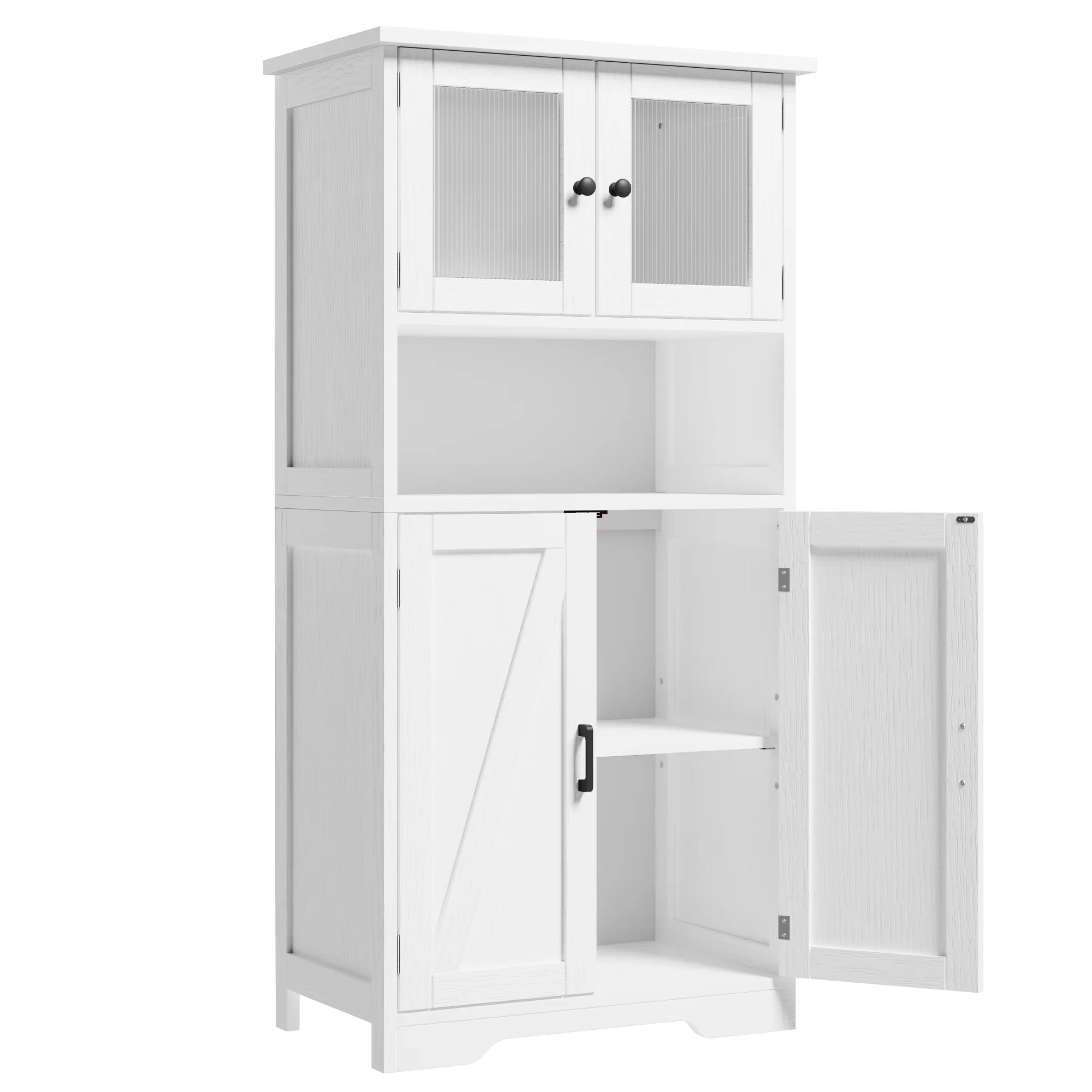 Kitchen Renovation Premium with Rustic/Lodge, Adjustable Shelves, Modern - White Custom for Living Room, Kitchen Model 663A8B