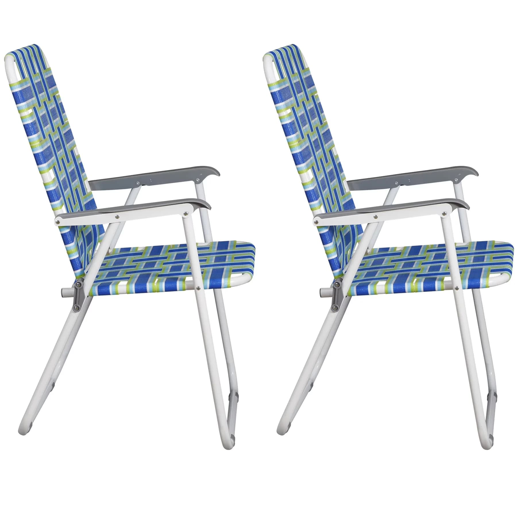 Patio Chair Stylish with Blue/Green - Blue Lawn - Heavy Duty Model CA5696
