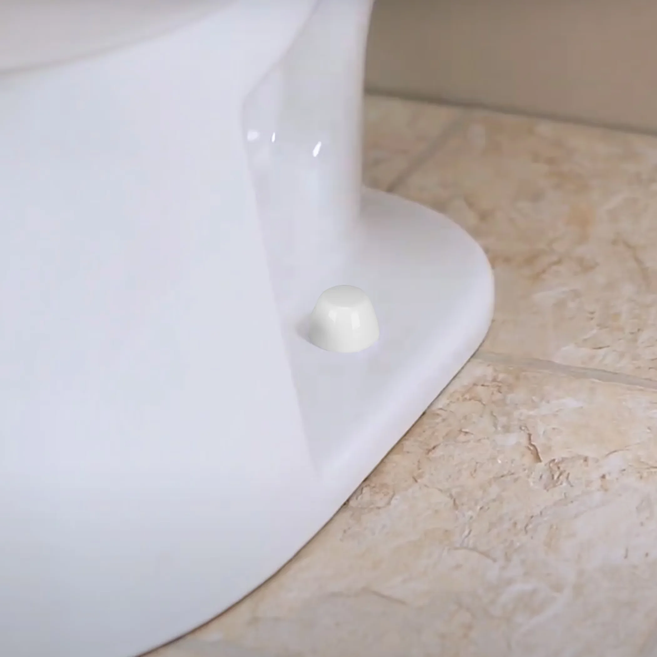 Compact Toilet Seats And Lid with Easy Release, Easy To Clean, Easy Installation - Plastic White Model 24CD13