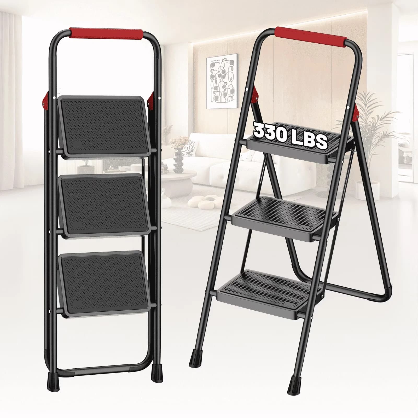 Ladders And Step Stool Modern with Anti-Slip, Foldable - Steel for Auto Model E1A1F8