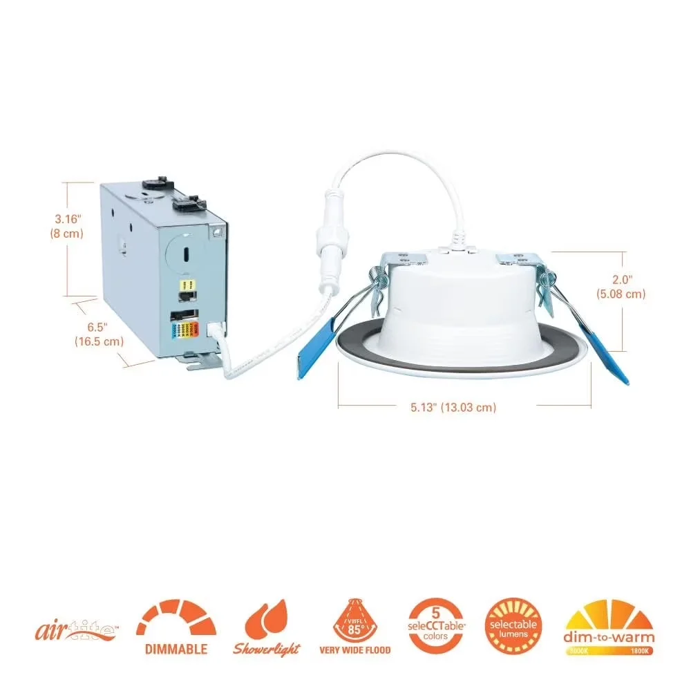 Versatile Ceiling Lights Fixture with LED, 7W, Dimmable - Plastic RL4 - Universal Fit Model 088F34