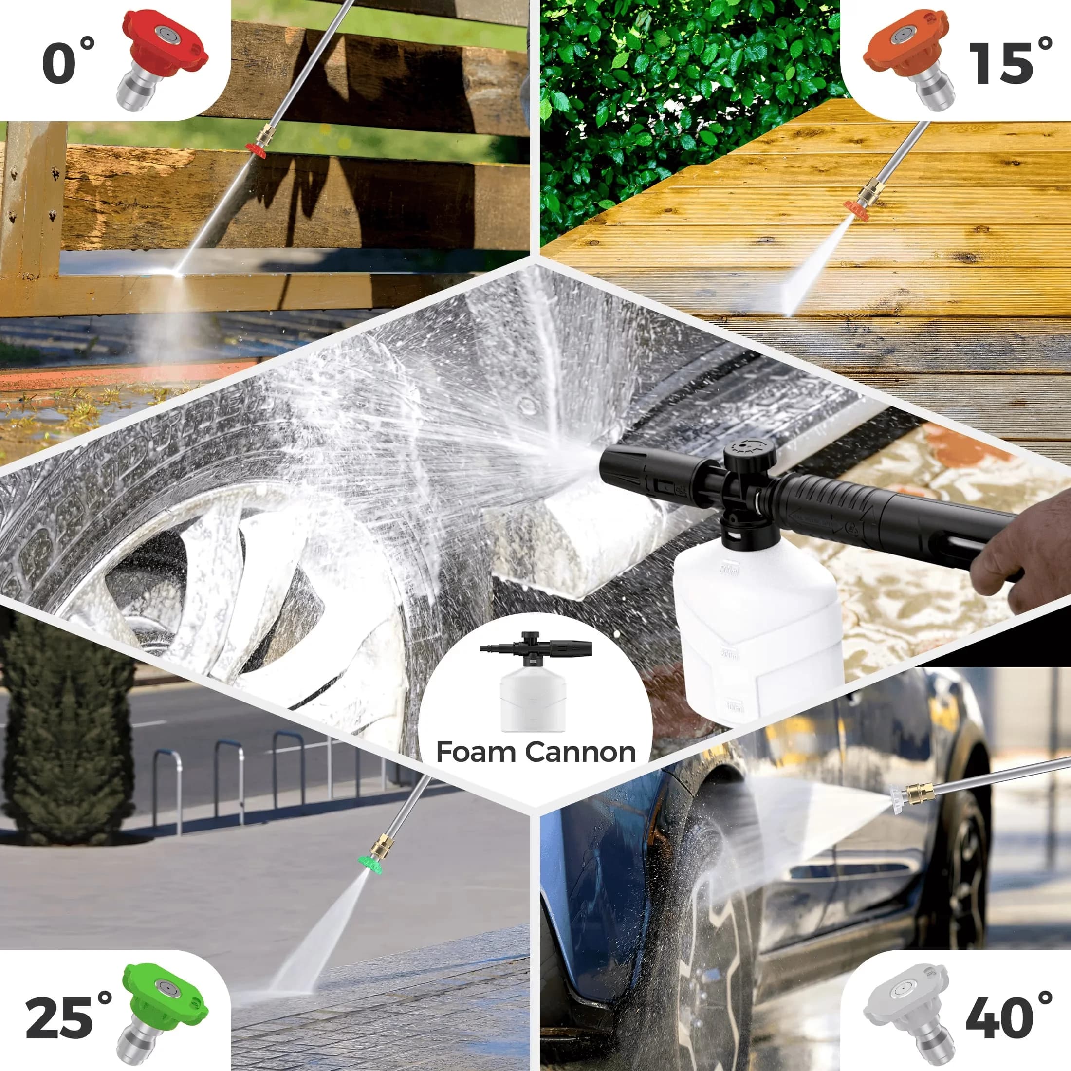 Quality Pressure Washer with Quick Connect Tips - Portable - Heavy Duty Model BAEEF3