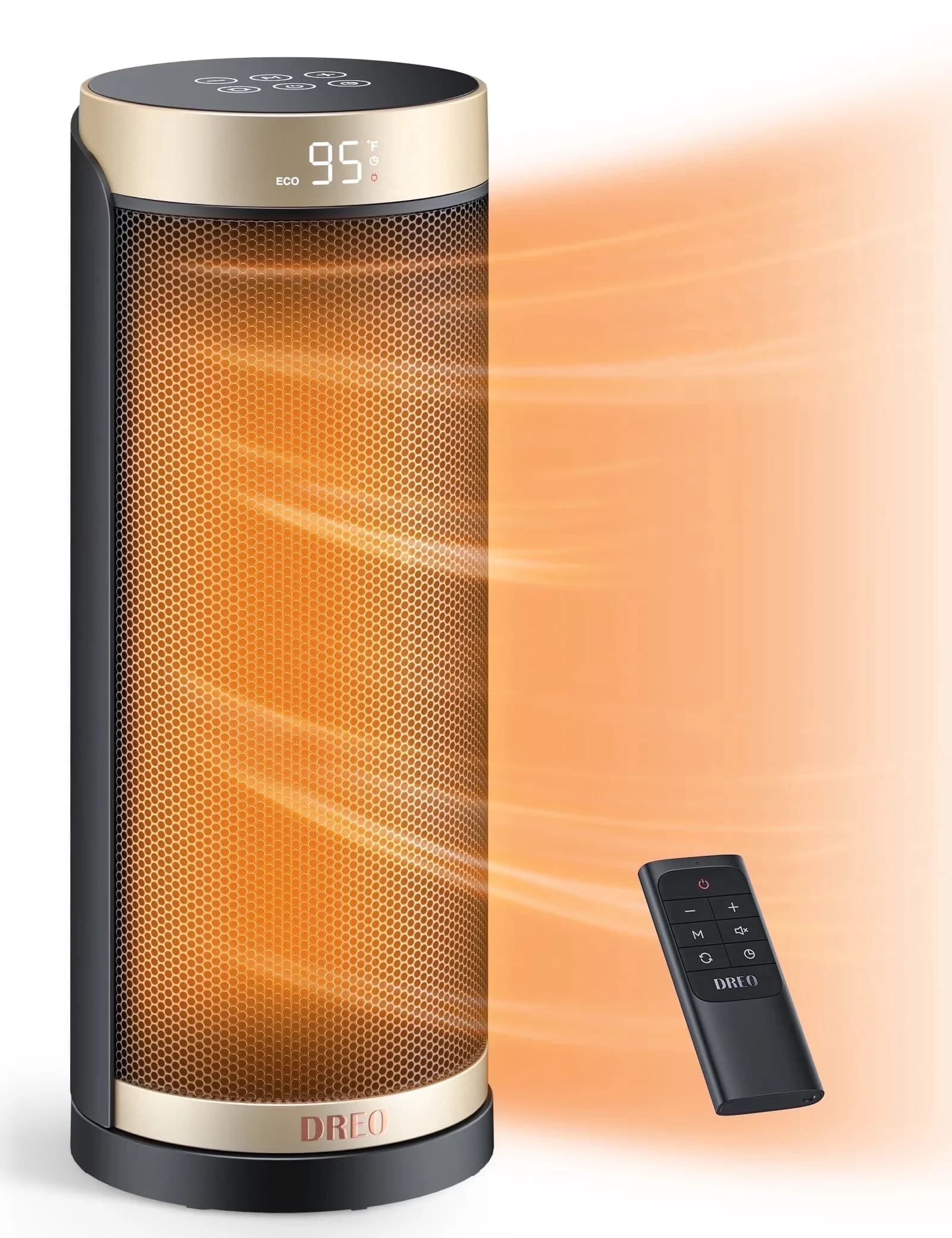 Sleek Portable And Electric Space Heater with 1500W, Sustainable, Easy To Clean - Black for Indoor Model F700BD