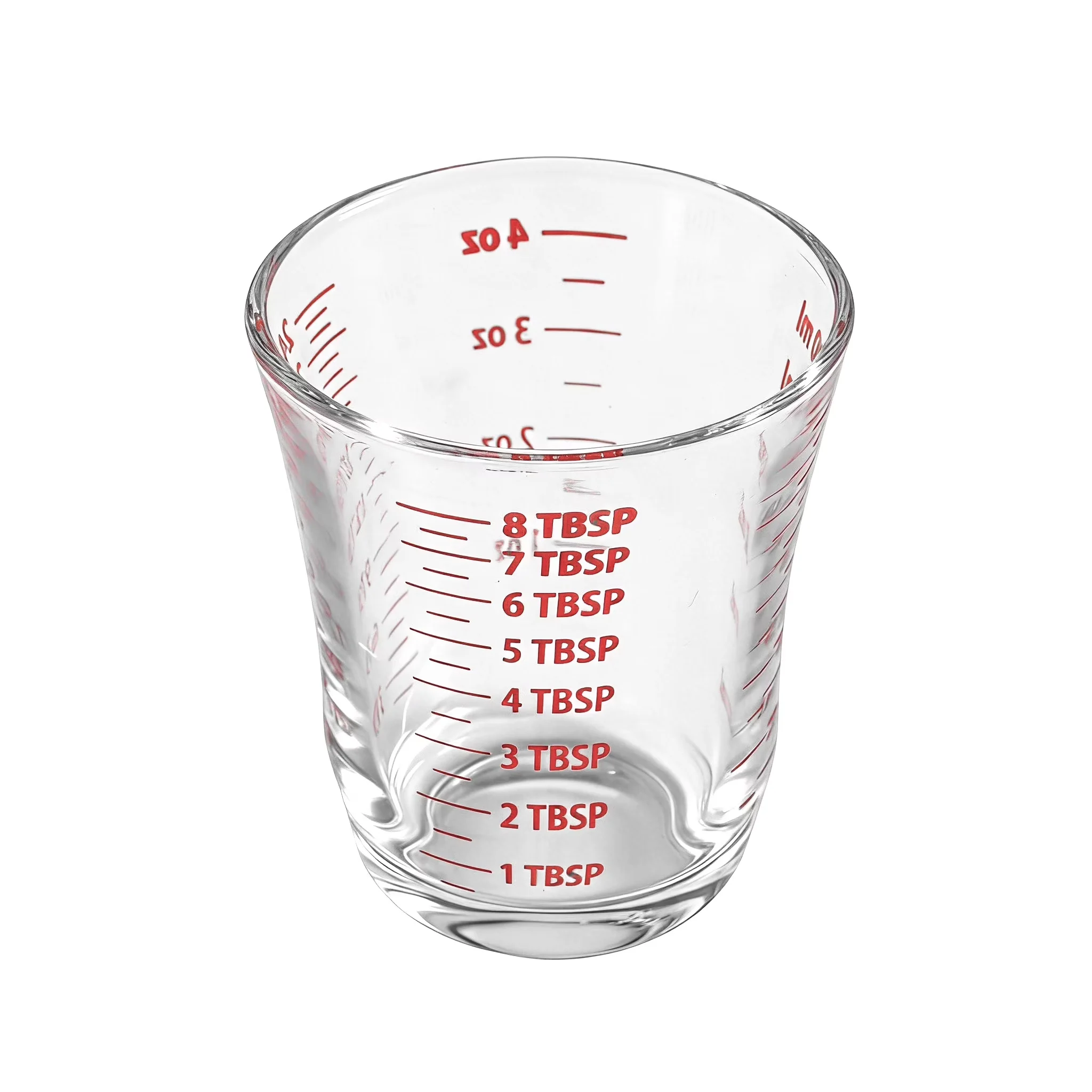 Classic Measuring Layout with Easy To Read, Durable, 4oz Glass Cup - Glass Clear Model 6CAF13