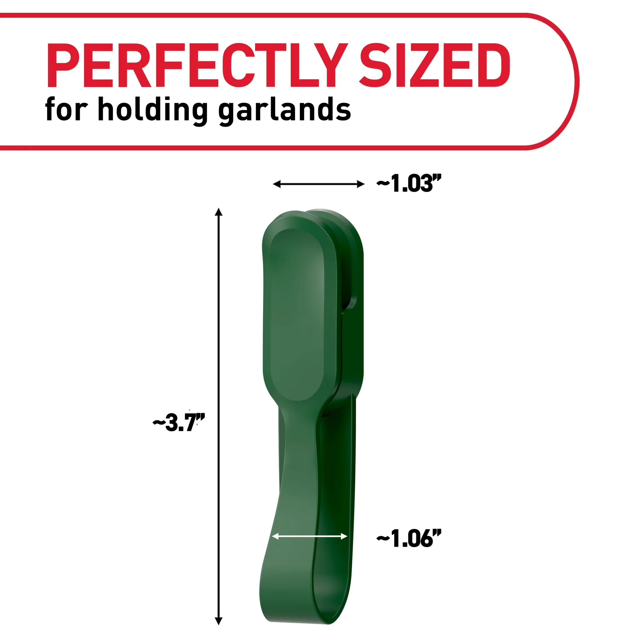 Professional Damage-Free Hanging with Easy Installation, Wall-Mountable - Plastic Green Model D7005A