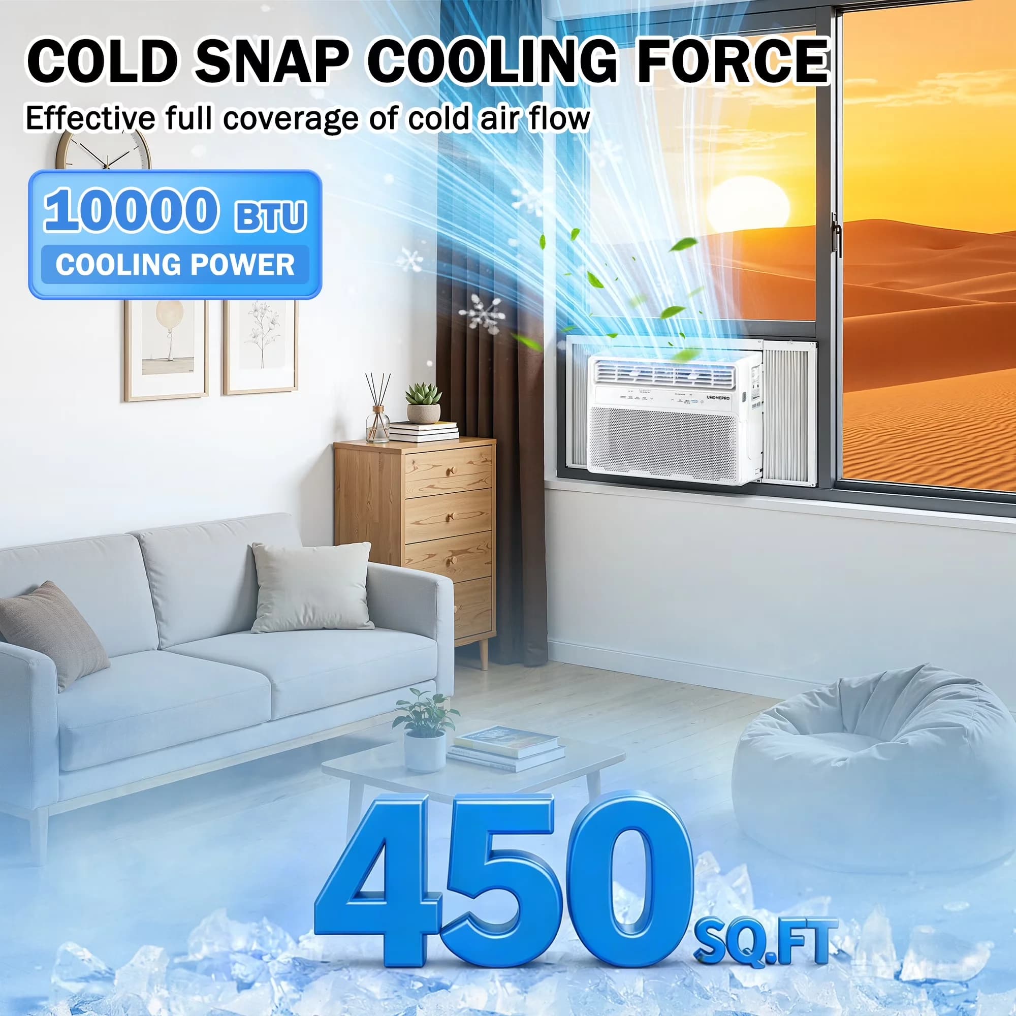 Air Conditioner Sleek with 10000 BTU, Energy Efficient, Window - 10000BTU Model 73226E