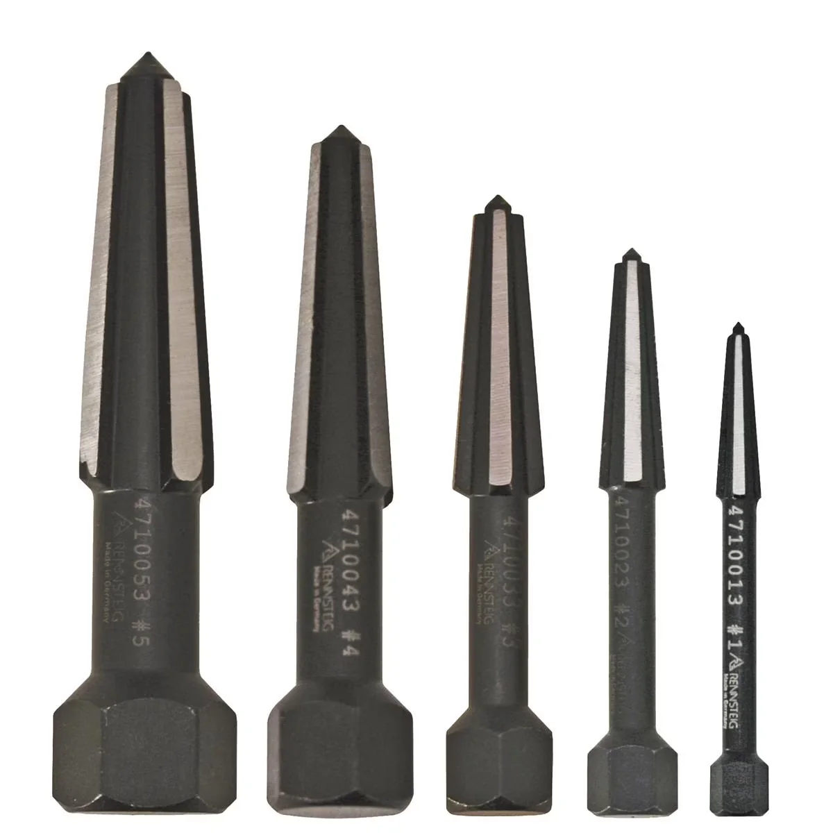 Innovative Pro Tool with Precision, 5 Pc. Screw Extractor Double Edged Set - Black Model 7234A9