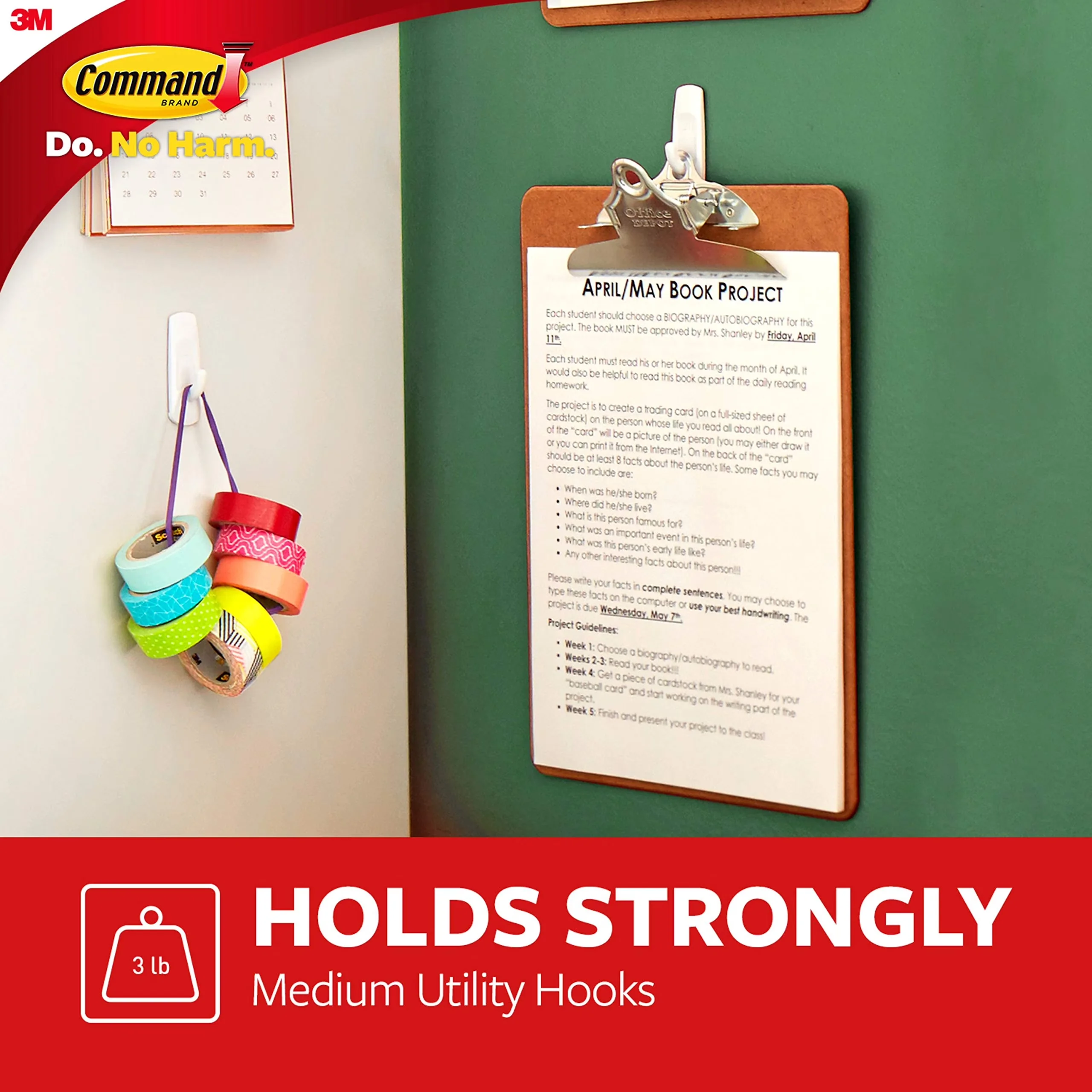 Damage-Free Hanging Classic with Reusable, Holding power: 1.3 kg - Diopter 1.5 Plastic Model E70C77