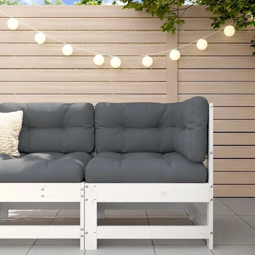 Professional Outdoor Sofas Sectional with Waterproof, Rustic/Lodge - Solid Pine Wood White Model F97733