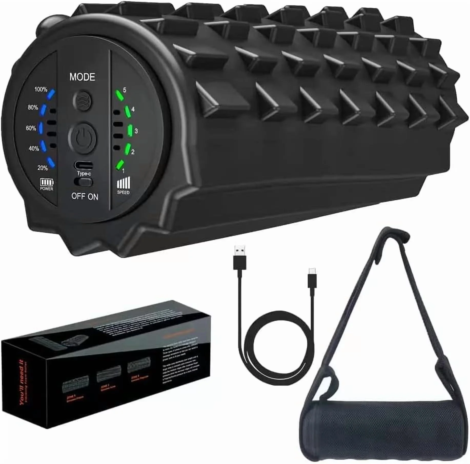 Innovative Home Gym Accessory with Battery, Auto Shut-Off - Ethylene Vinyl Acetate Black Model 2C6306