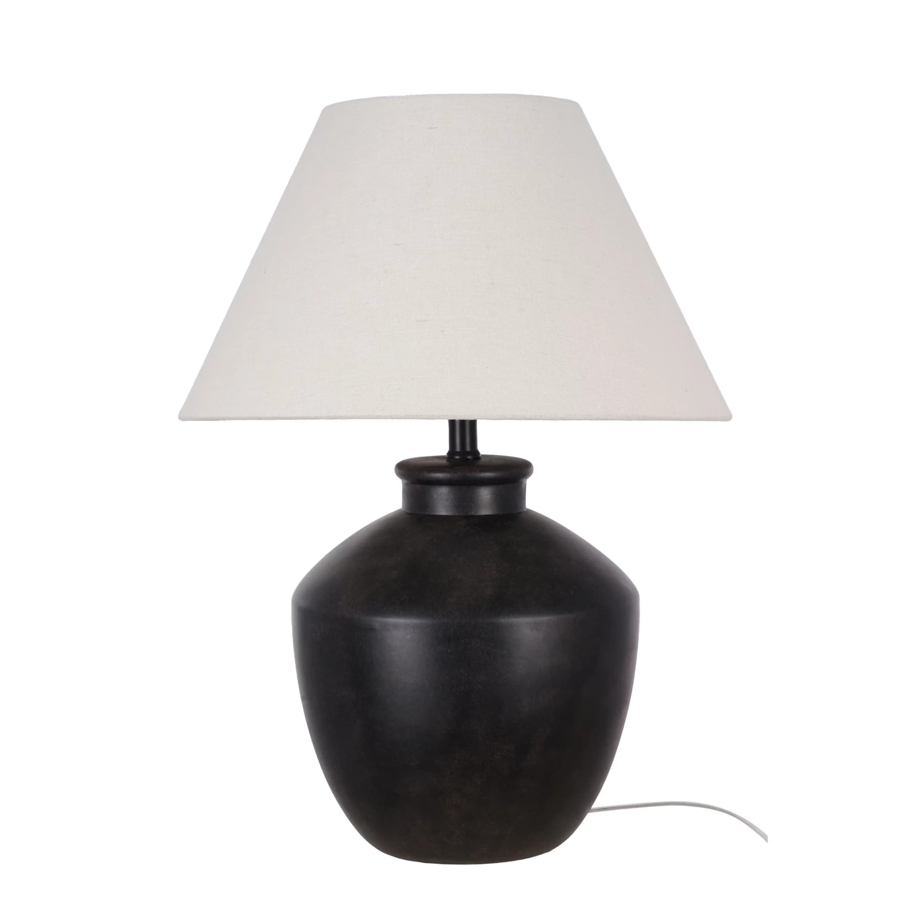 Quality Table Lamp with LED, Farmhouse, 22'' - Ceramic Multicolor White Model 6C3B99