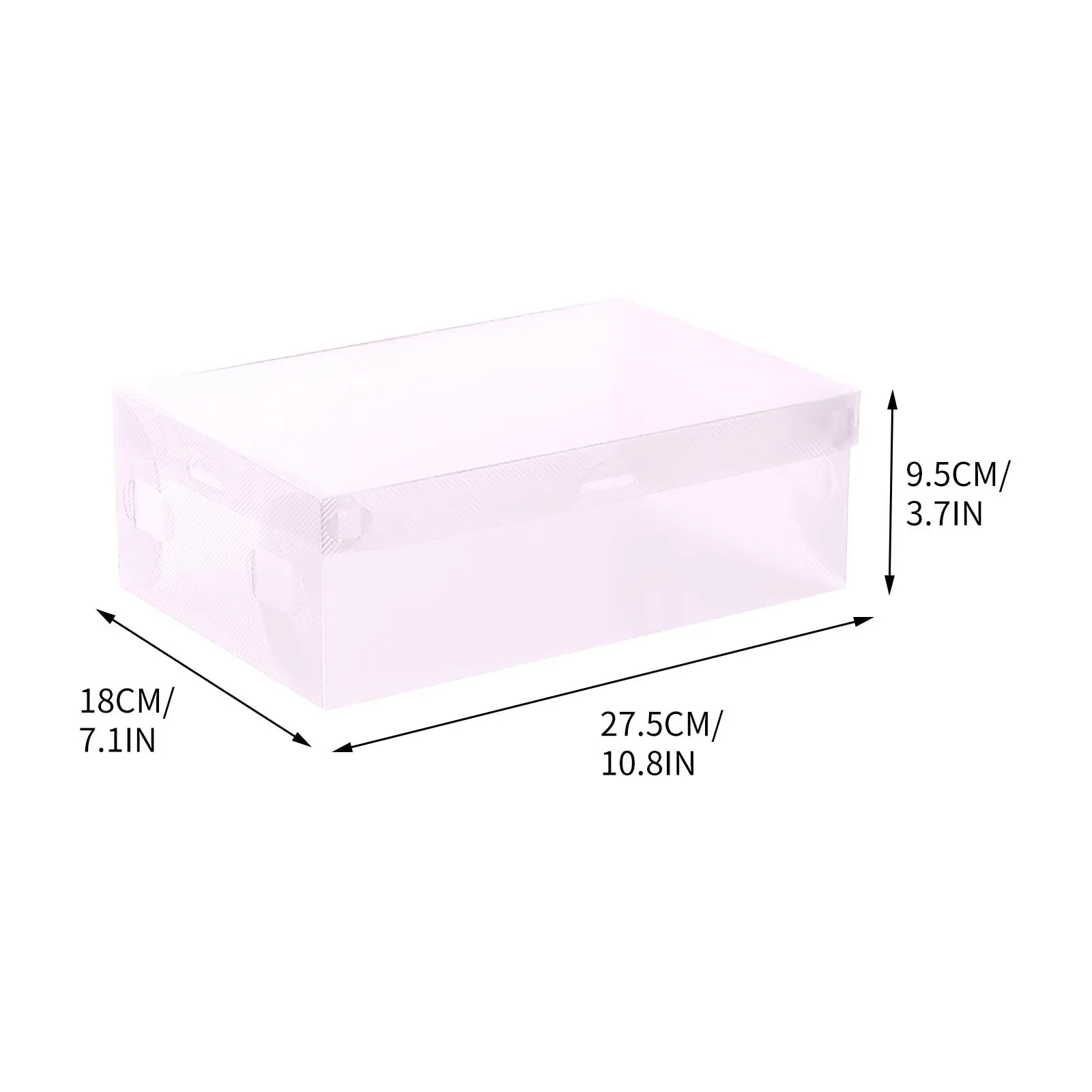 Garage Storage Supply Essential with Foldable Stackable Shoe Container, Transparent Durable Plastic Shoe Box, Plastic Shoe Box -... Model 8DBAB0