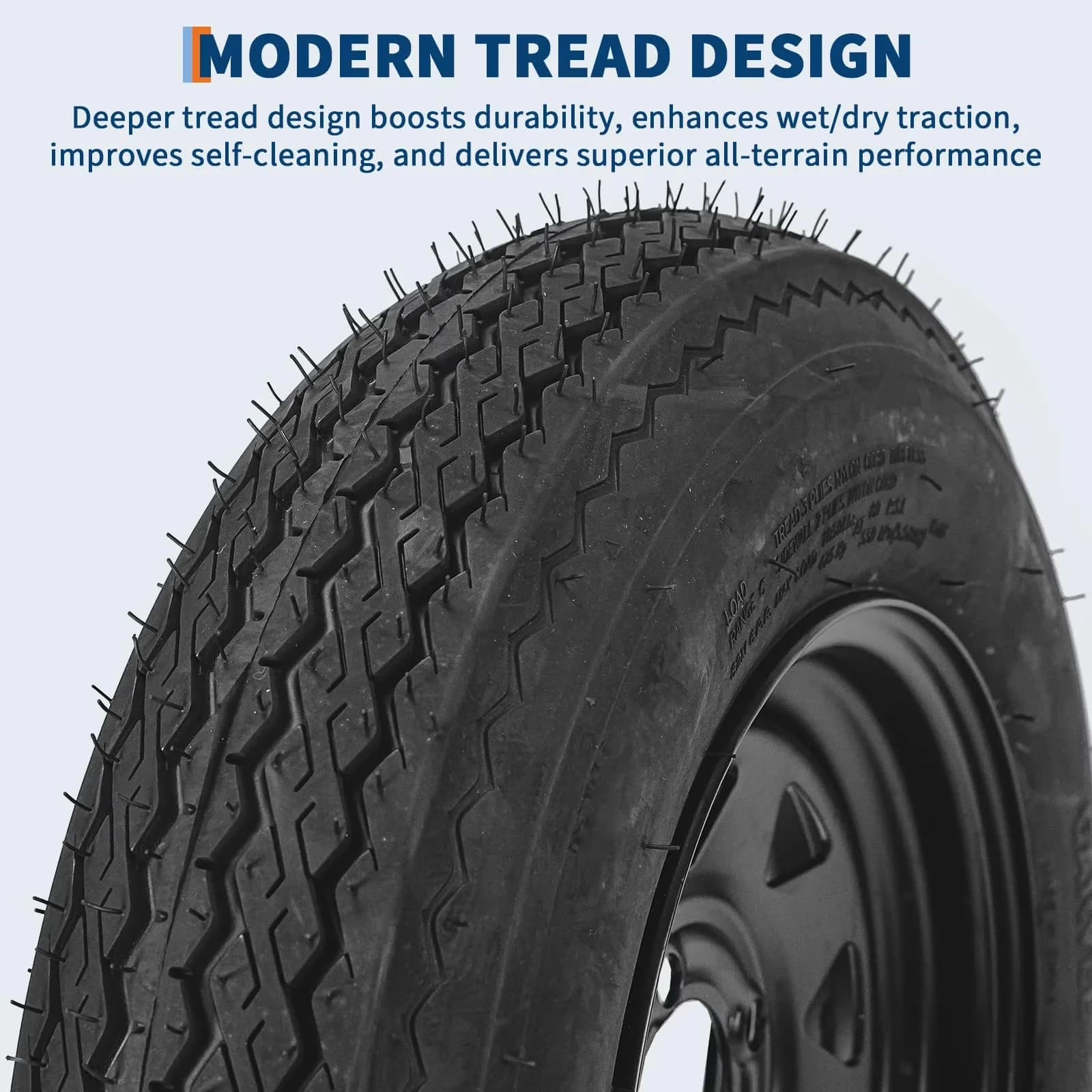 Stylish Trailer Tire with Puncture Resistant - 30-12 for Multiple Applications Model 984AE2