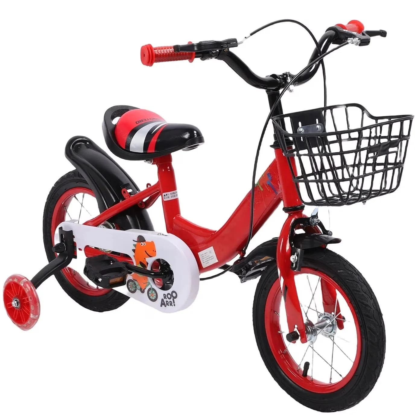 Kids Bike Stylish with Adjustable Height, Adjustable Handlebar, 12 inch - Red Model 74F55A