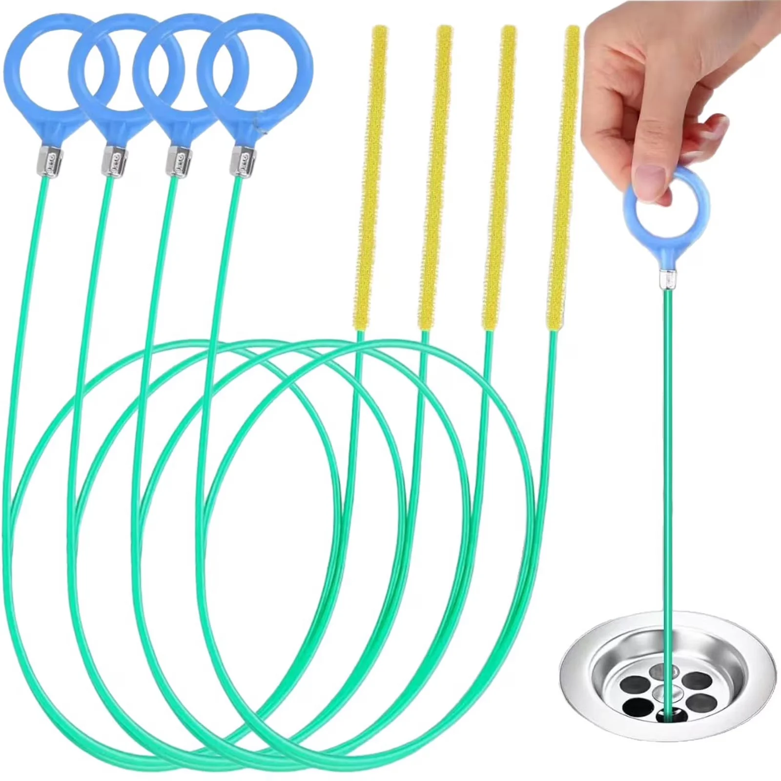 Plumbing Compact with Nylon Layer, Drain Hair Removal Tool - 35" for Bathroom Model 0DDA26