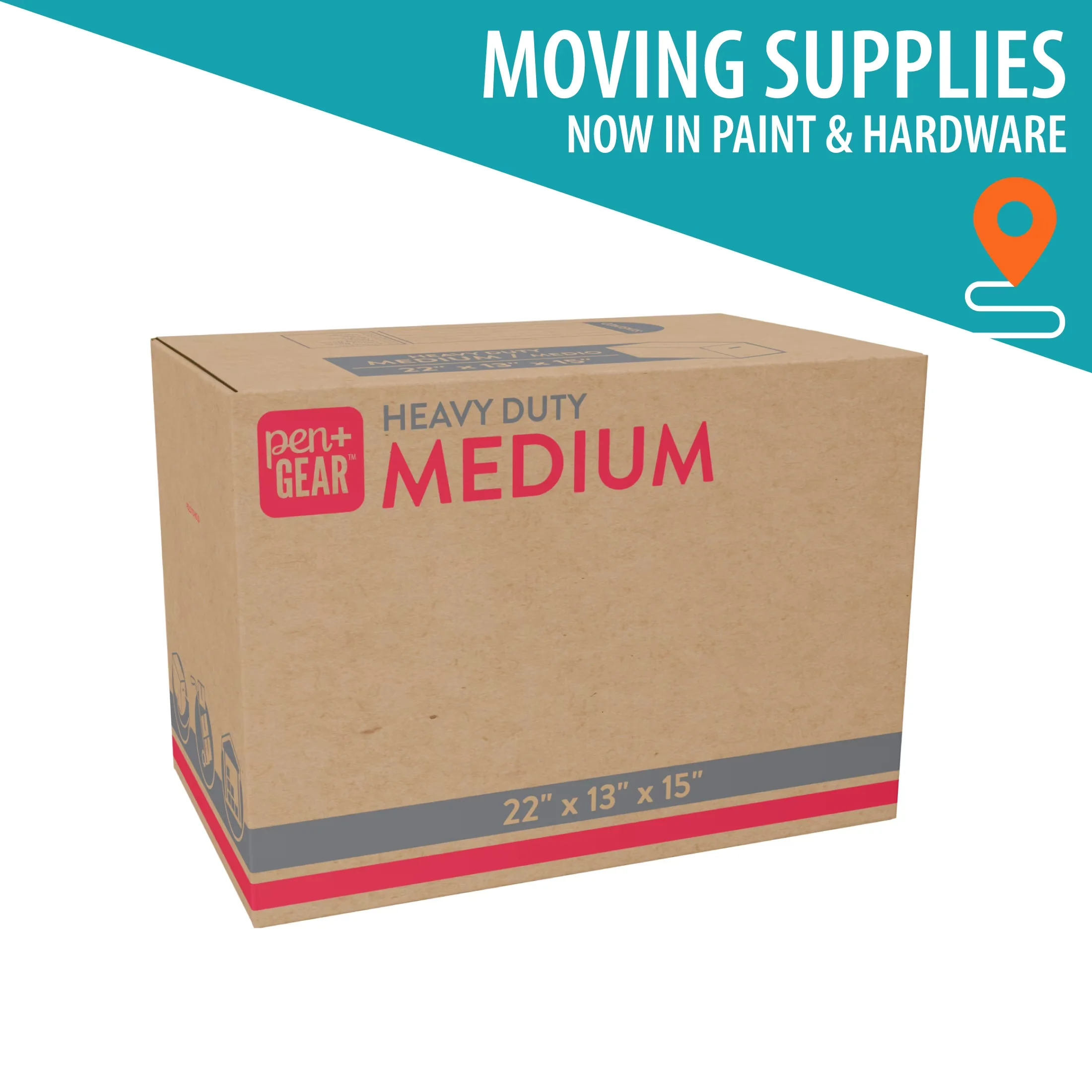 Versatile Moving with 22 Inches x 13 Inches x 15 Inches, Medium Heavy Duty Kraft Boxes - M Model A6B7DE