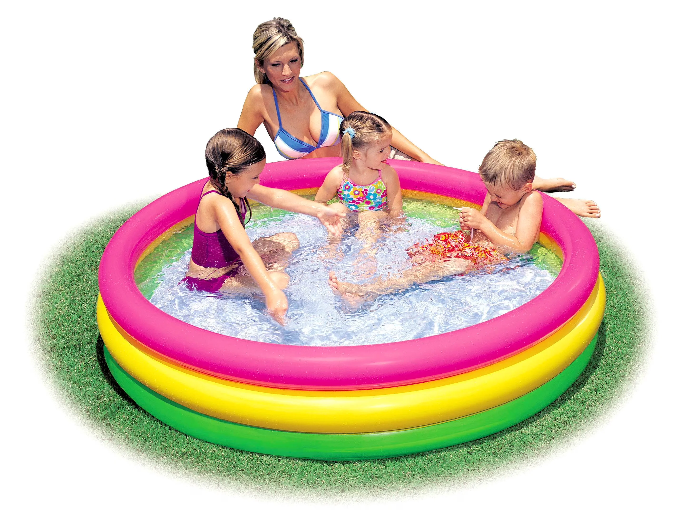 Inflatable Pool Premium with Fade Resistant, 54 x 12 in. 3-Ring, Ages: 2 and up - Multicolor Model 78D09A
