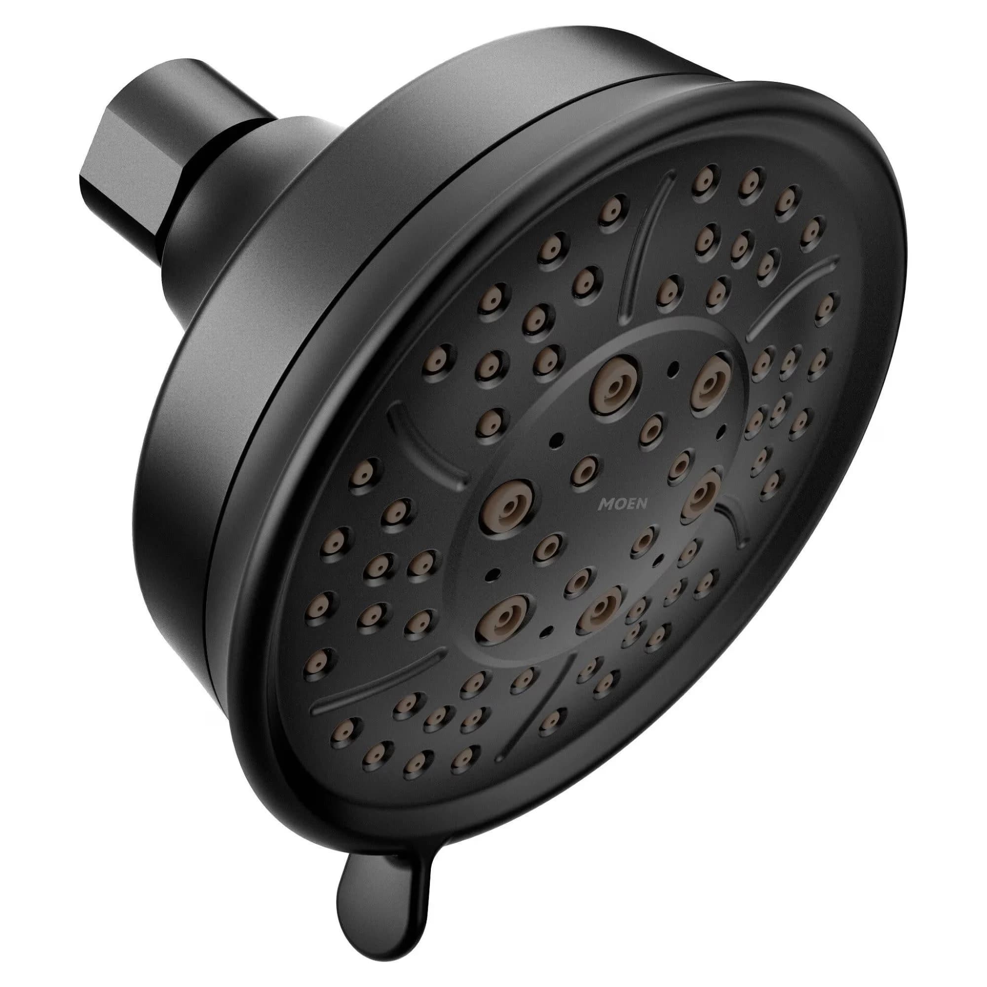 Premium Shower Head with Handheld, 2.5 GPM Multi Function, Black - Black Plastic Model CAB2D7
