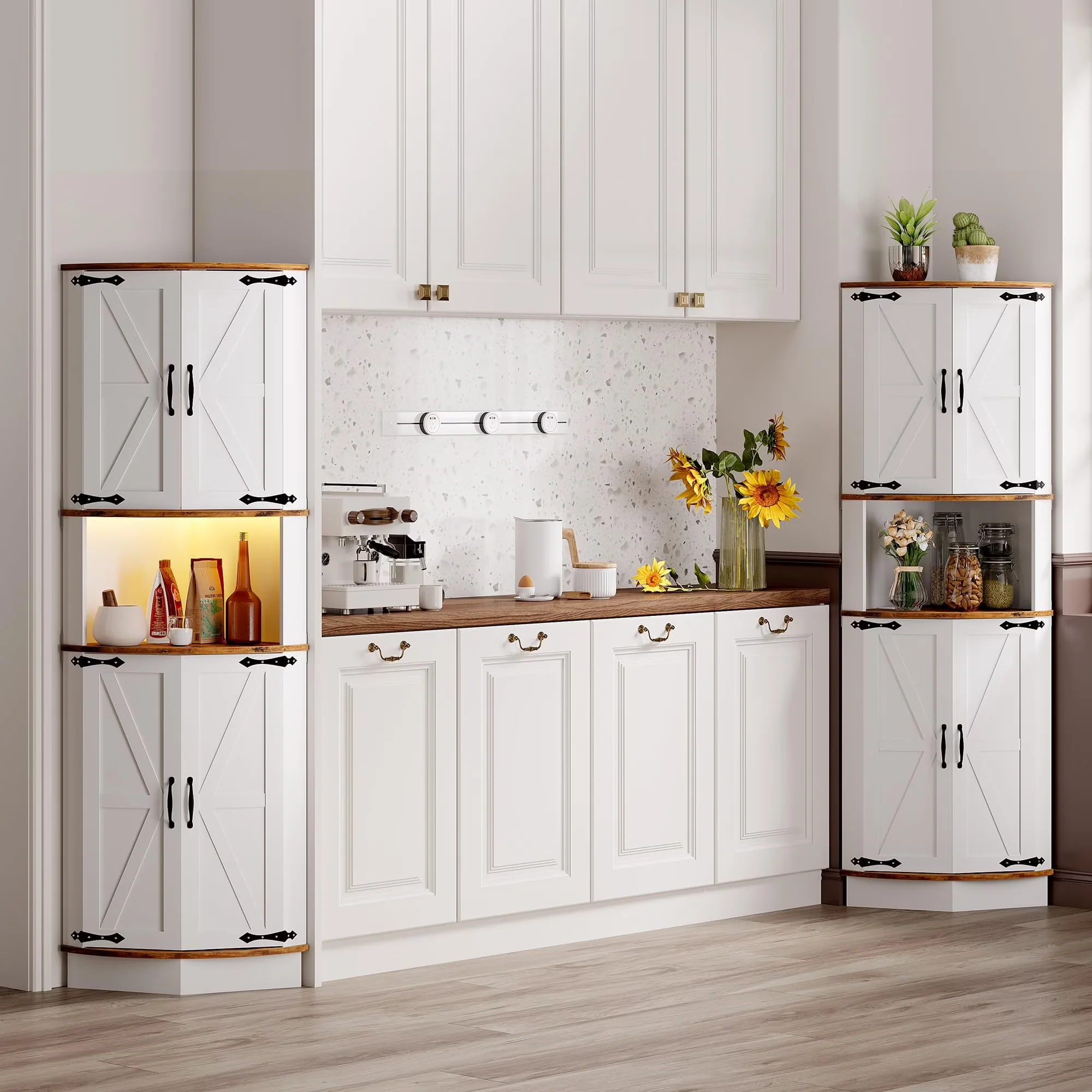 Kitchen Renovation Modern with Farmhouse, Modern, Home Space Saver - Wood Brown Model A330A7