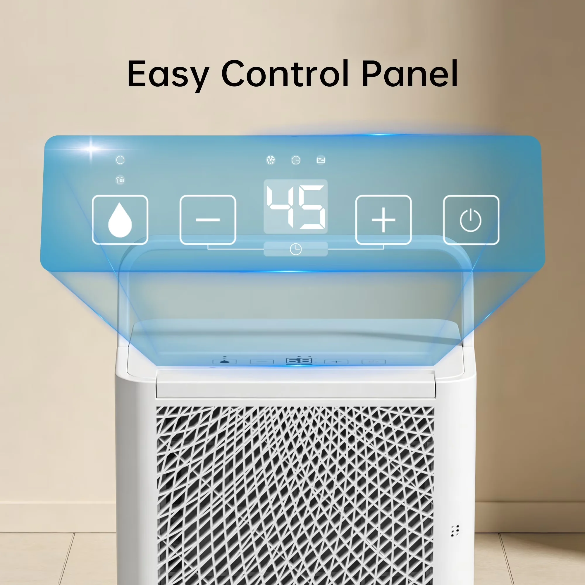 Stylish Dehumidifier with Automatic Defrost Control, Coverage Area: Up to 2,500 Sq. Ft., 30 Pints - Model 8F1091