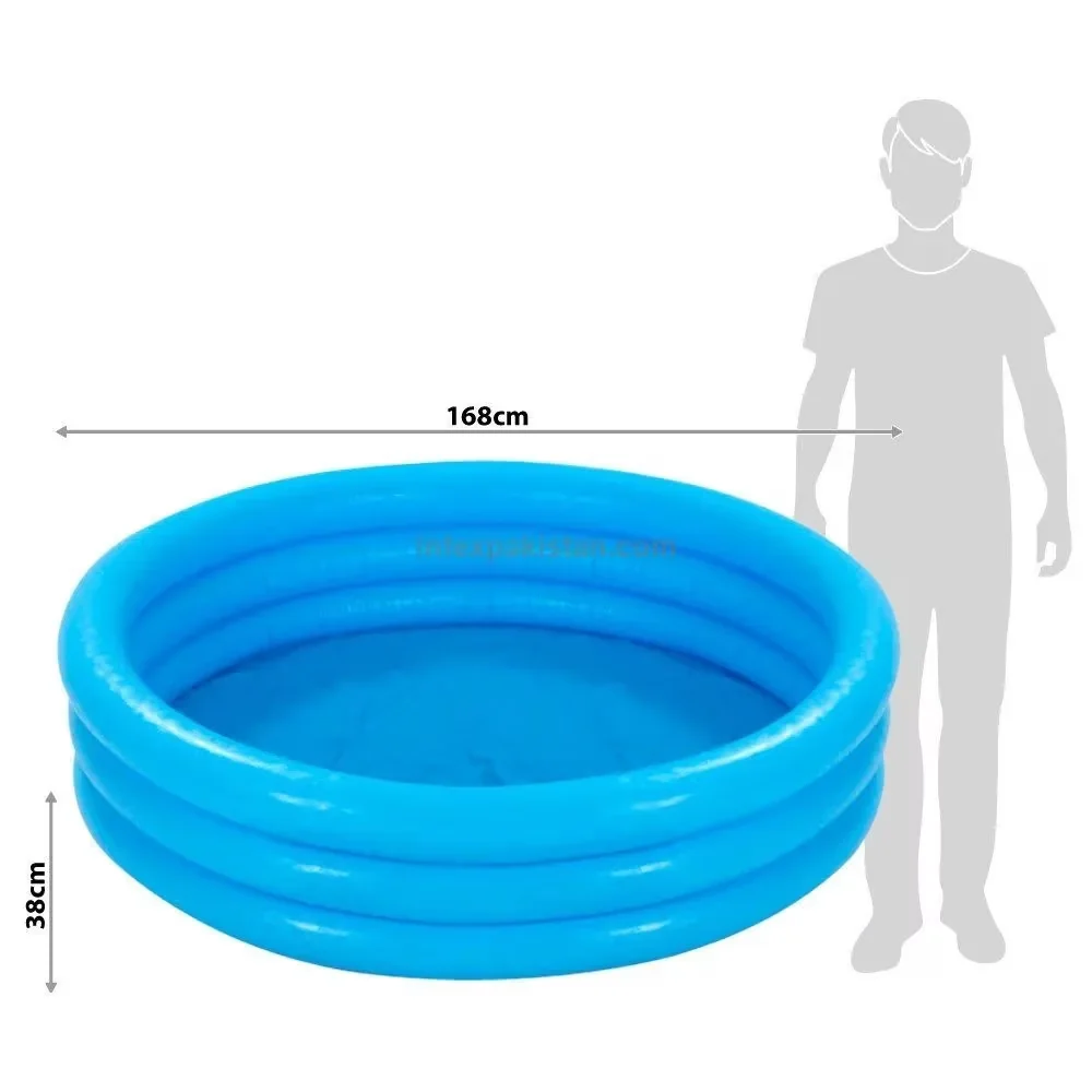 Sleek Inflatable Pool with Crystal Blue Kiddie 66 Inch x 15 Inch, Durable Backyard for Outdoor - Model B733A0