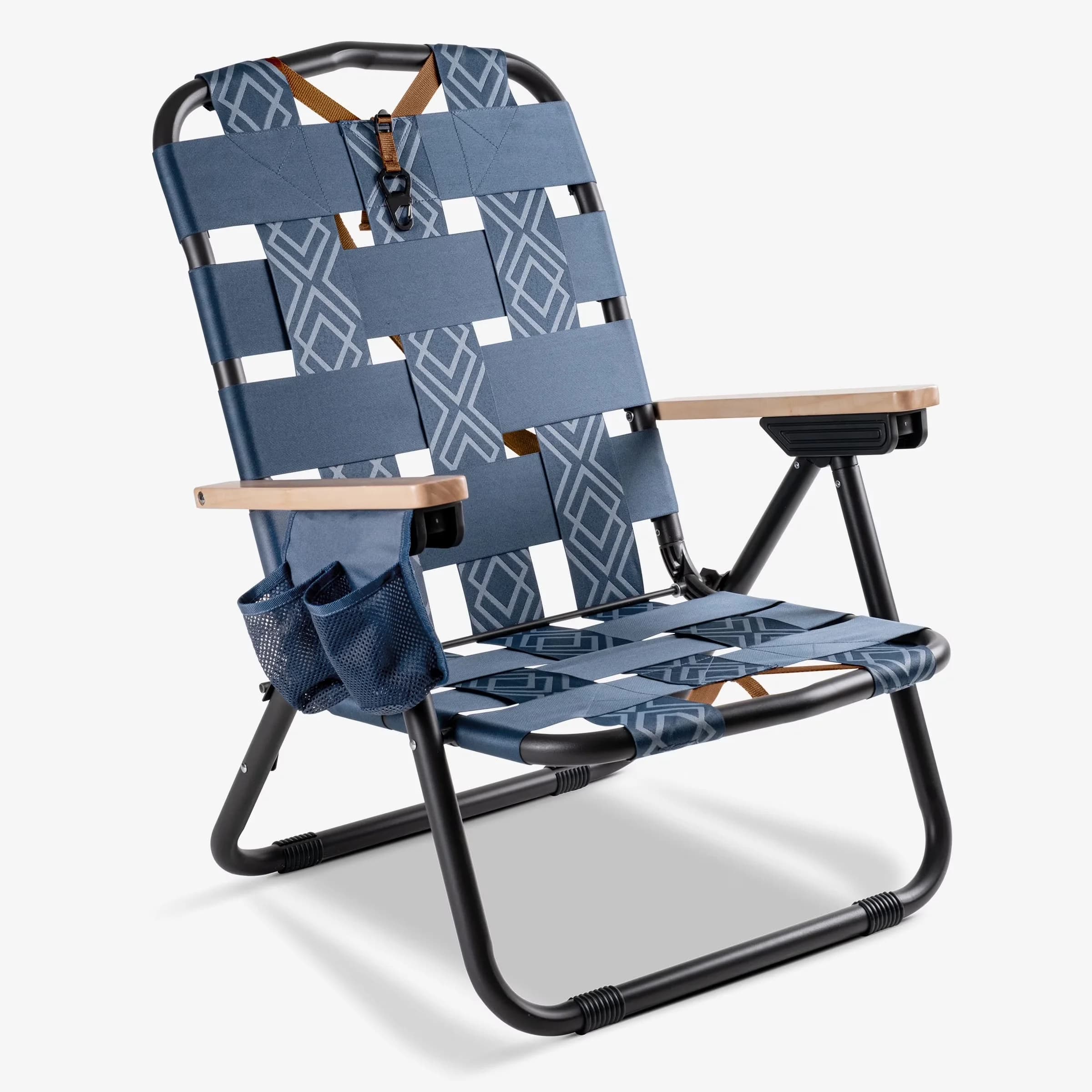 Stylish Beach Chair with Ocean/Cognac (1PK) - Brown - Heavy Duty Model 0A5136
