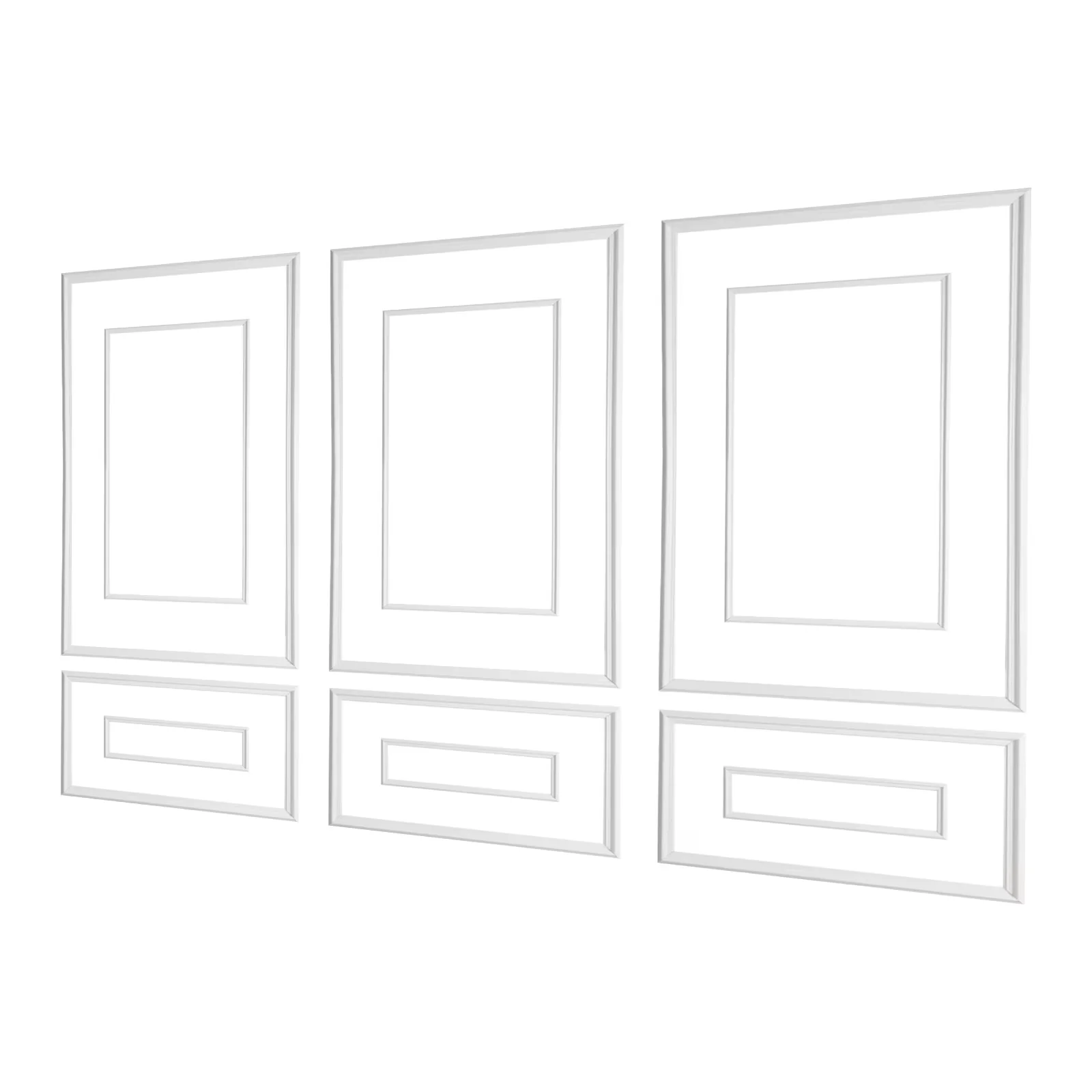 Wallpaper Wall Decals Wall Covering Classic with Durable, Molding 3 Pack, Lightweight Paintable Polystyrene - White 9.5 lbs Model 50B82E