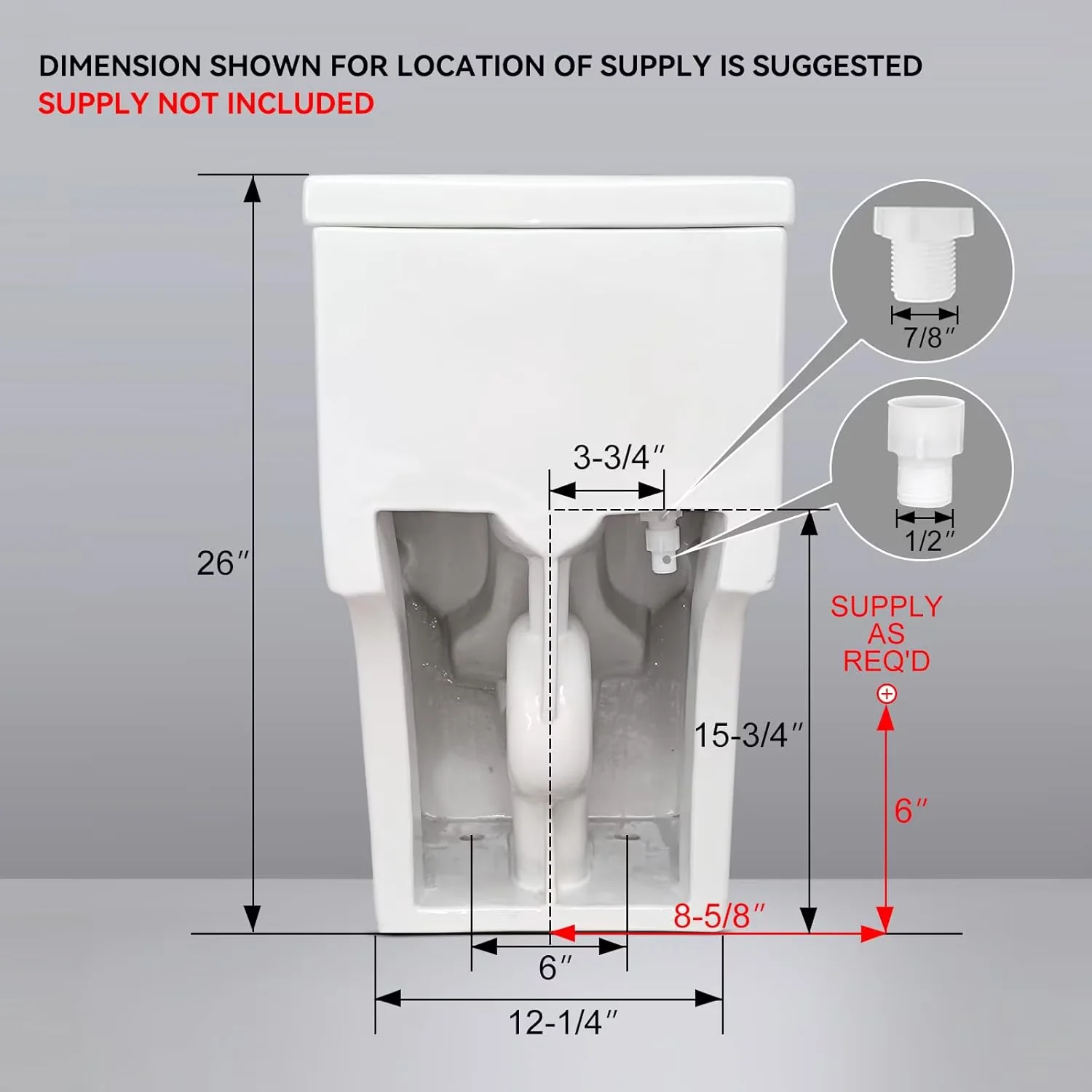 Modern Bathroom Renovation with Adjustable Seat, Easy To Install - 100% Ceramics 12 Rough-In Model D72ED2