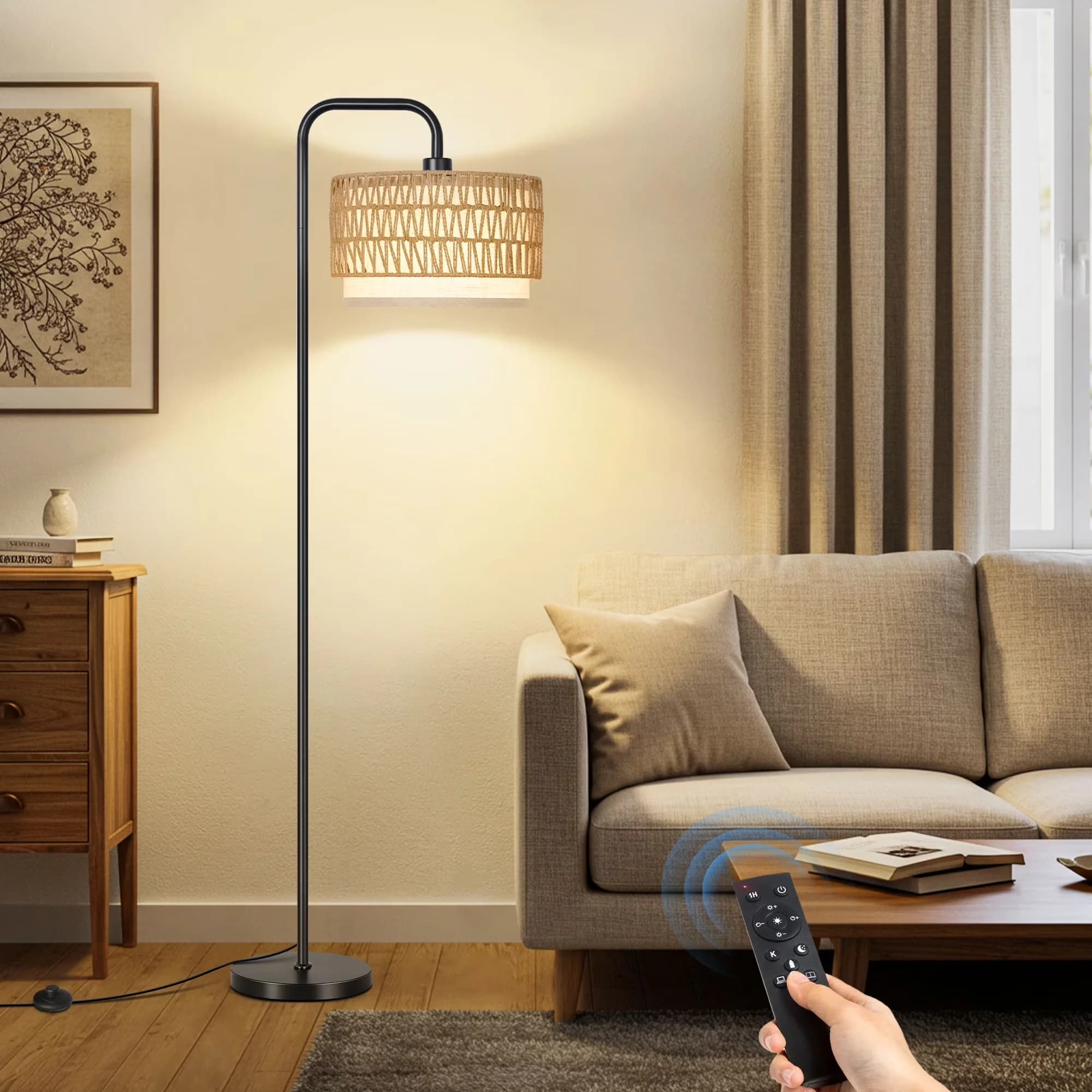 Professional Floor Lamp with LED, Dimmable - Black Metal for Study Room, Living Room Model 3767CC