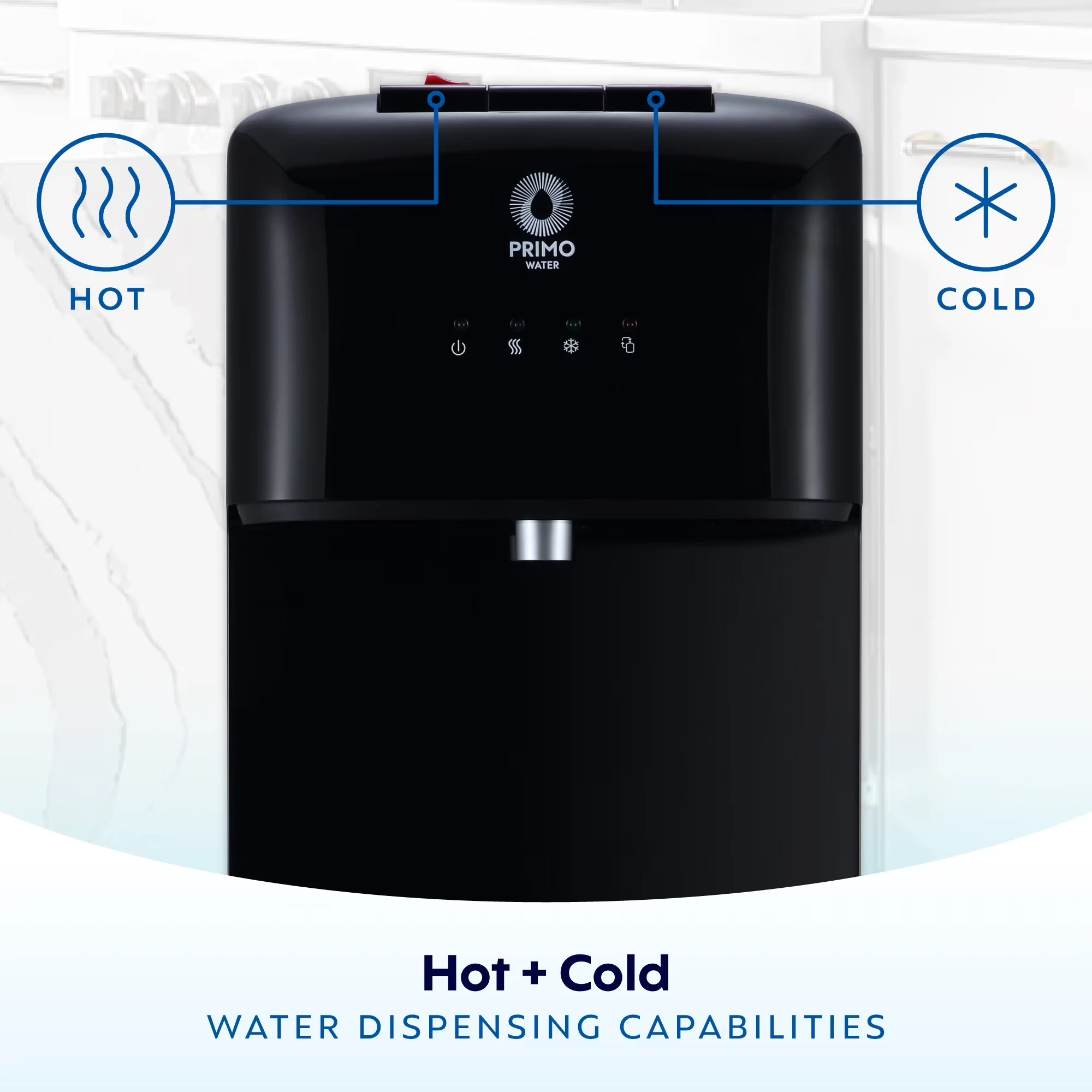 Water Filtration Modern with Child Safely Lock - Plastic Black Bottom - Rustic Charm Model FB710C