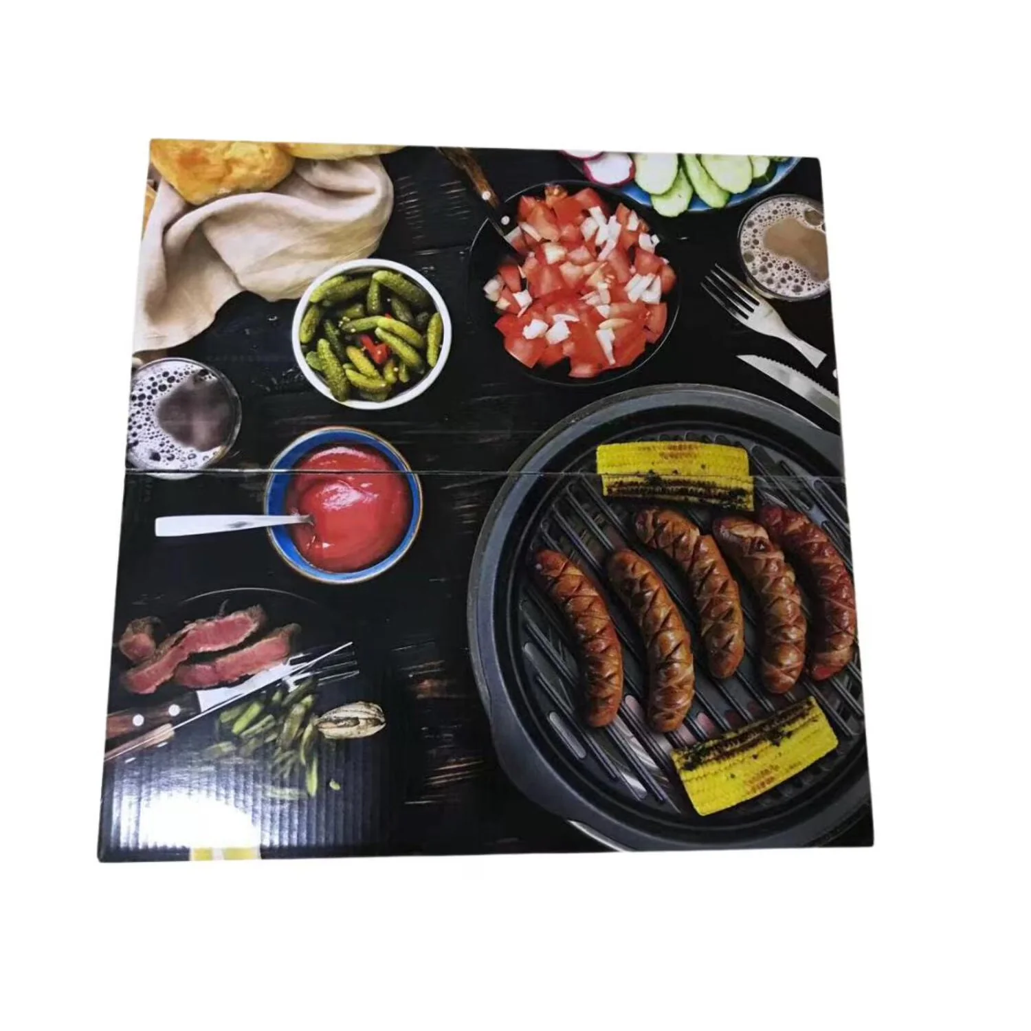 Charcoal Grill Sleek with Portable, Portable Lightweight, Easy to clean - Black Metal Model 08621A